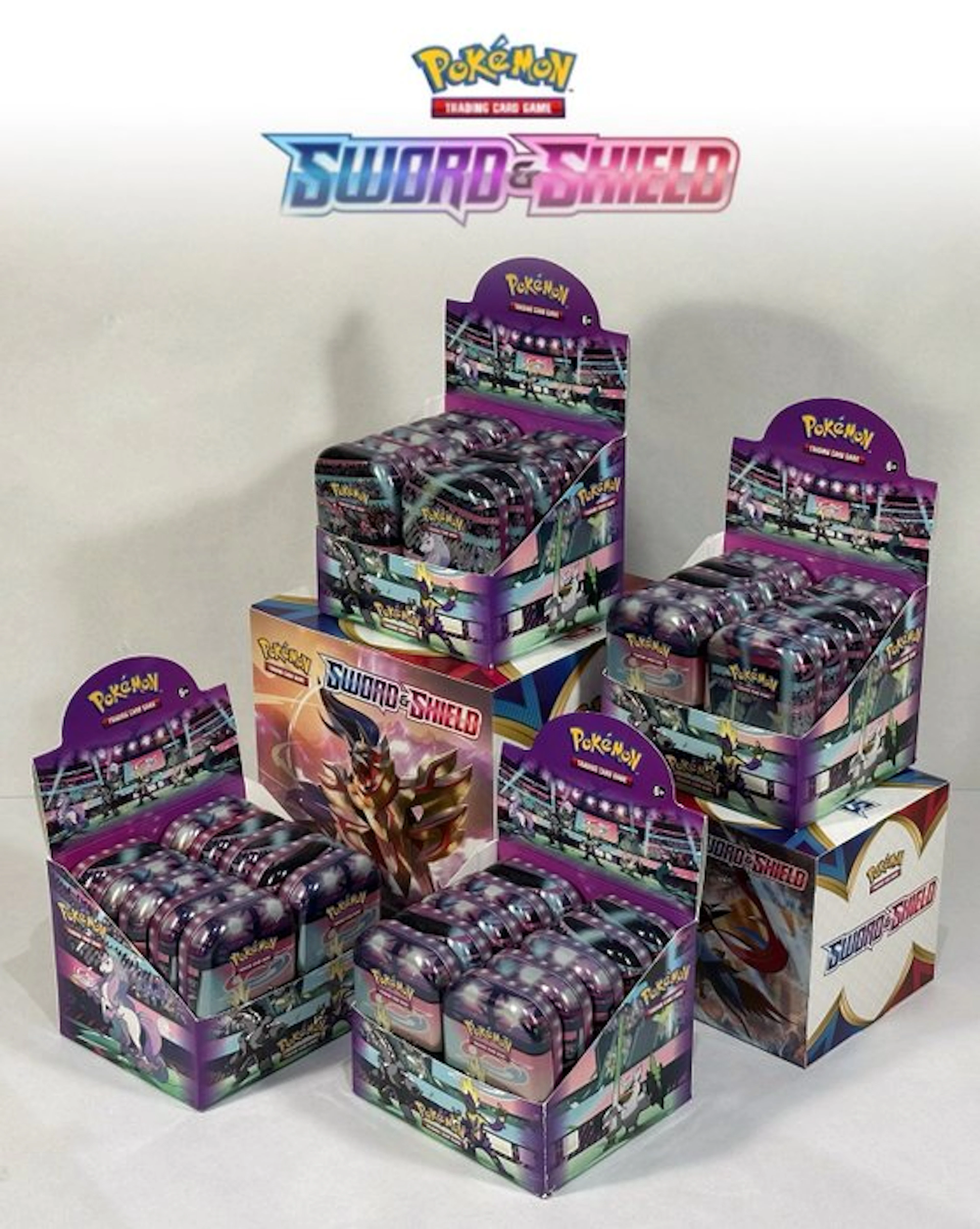 Pokémon Box - 40x Galar Power Mini Tin Empty - Sword & Shield