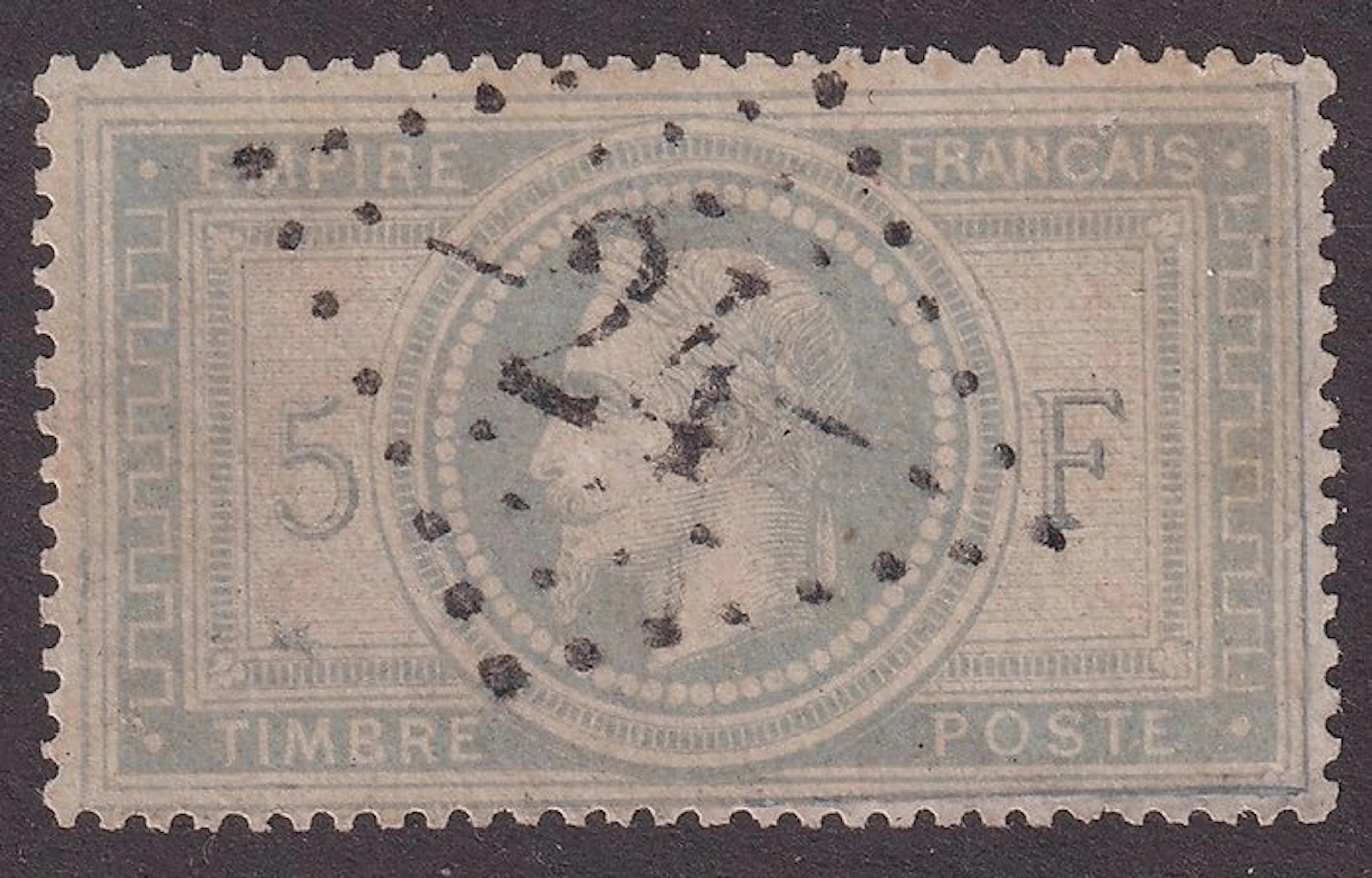 France - 5fr violet-gray - TTB - Yvert n°33