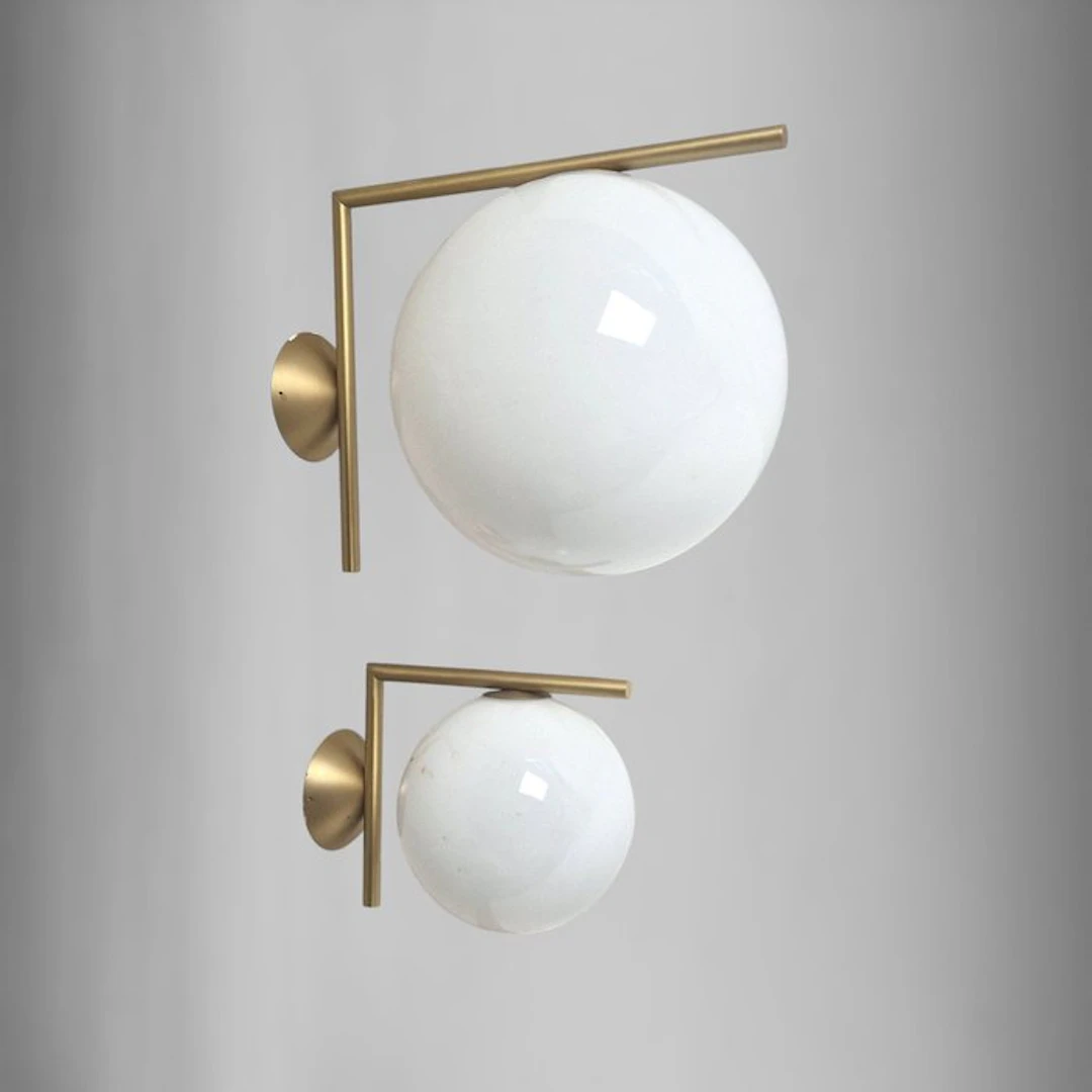 Flos - Michael Anastassiades - Wall sconce (2) - IC Lights - Brass, Glass