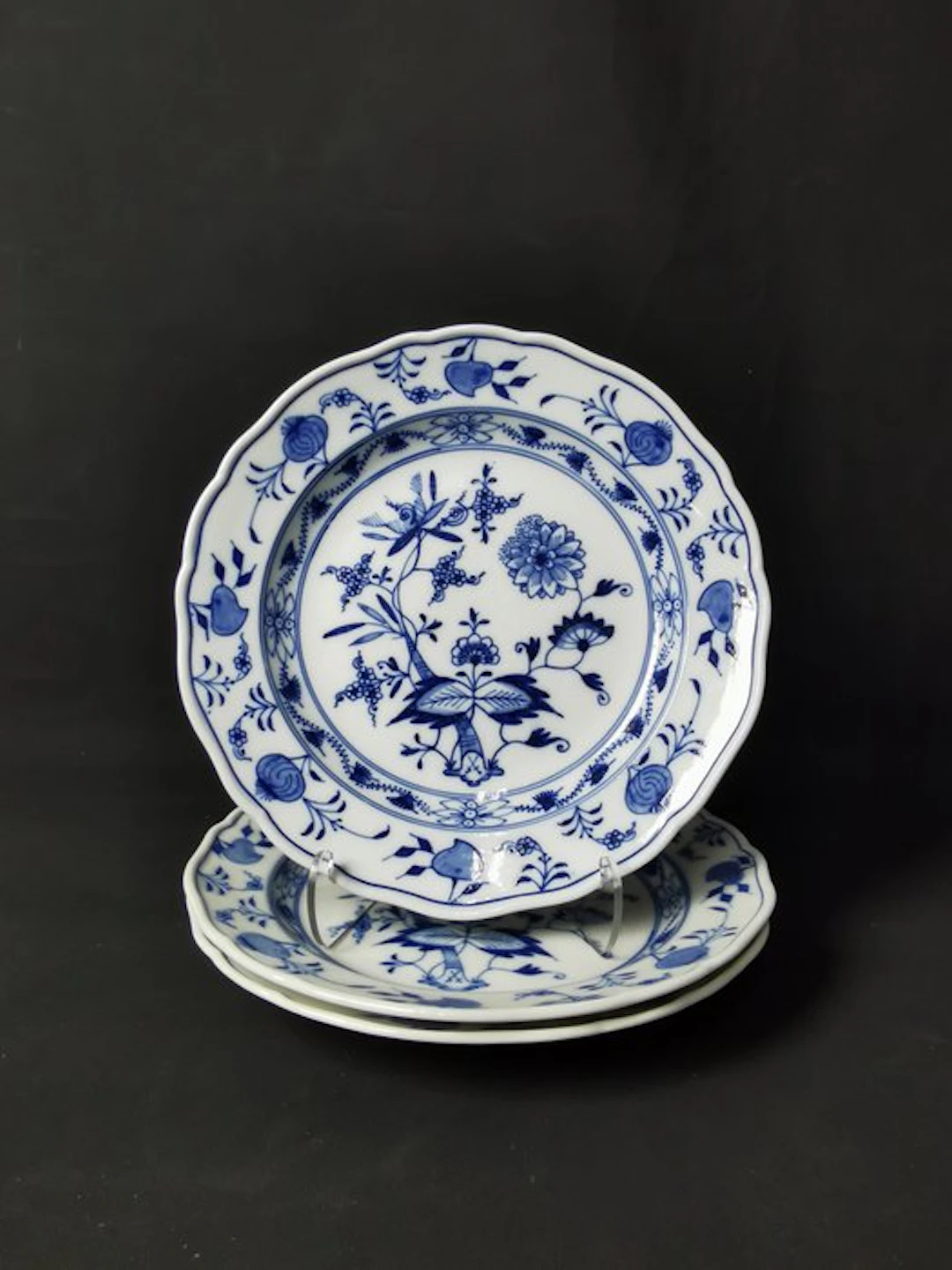 Meissen - Cipolla blu - Piatti da pane - D.19,5cm - XIX...