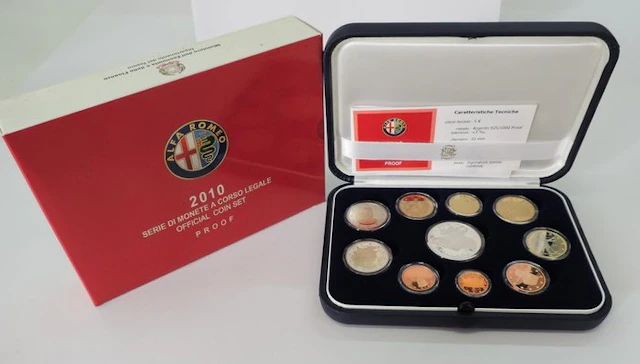 Italy. Proof Set 2010 "Centenario Alfa Romeo" (incl 2...