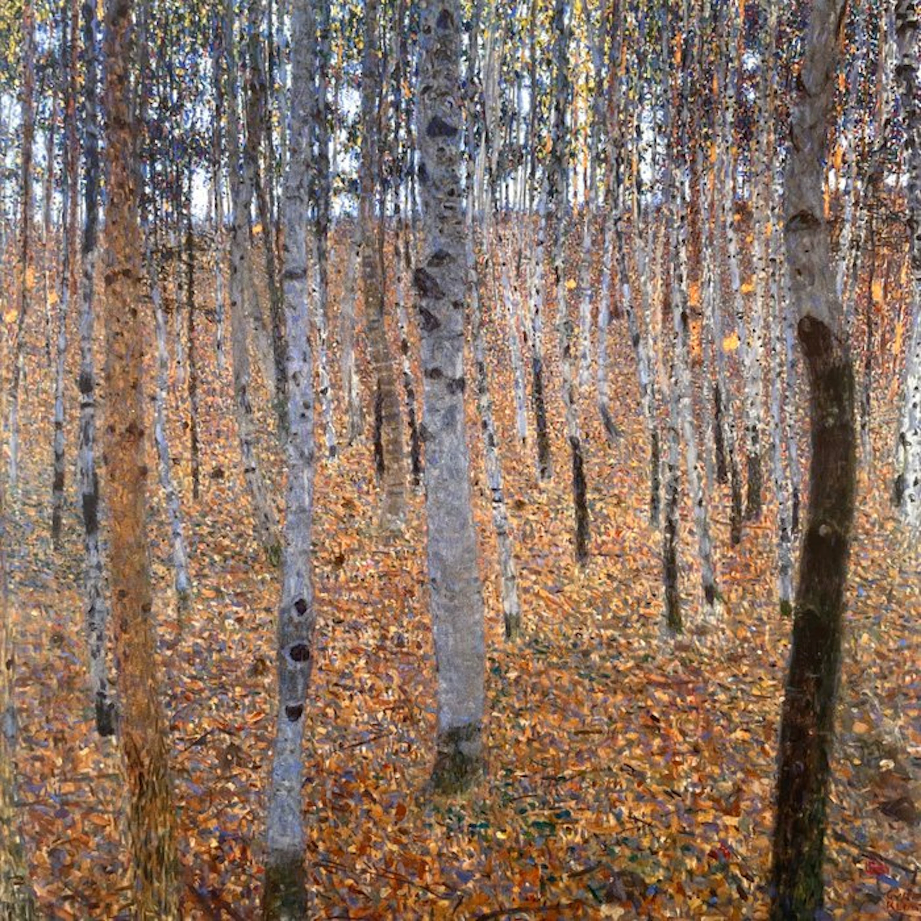 Gustav Klimt (after) - Beech Forest I - Fine art giclée - 40x39 -