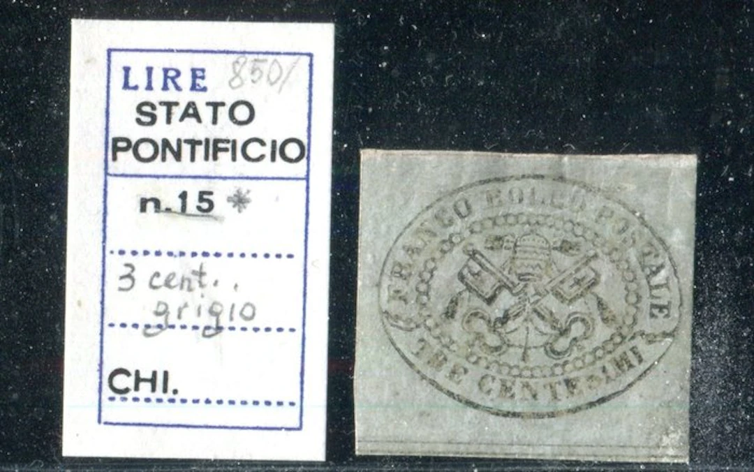Italian Ancient States - Papal State 1867 - 3 centesimi...