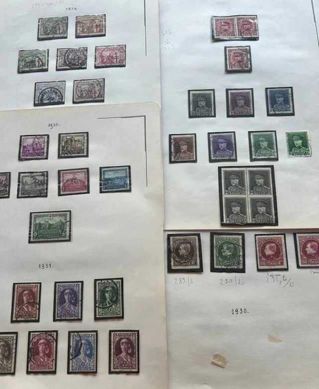 Belgium 1929/1934 - Collection of complete series featuring Grote Montenez