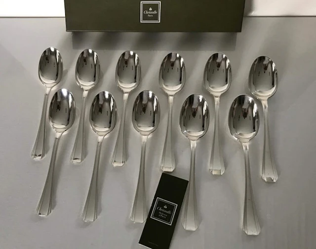 Christofle - Luc Lanel - Spoon - Set of 12 Art Deco tablespoons