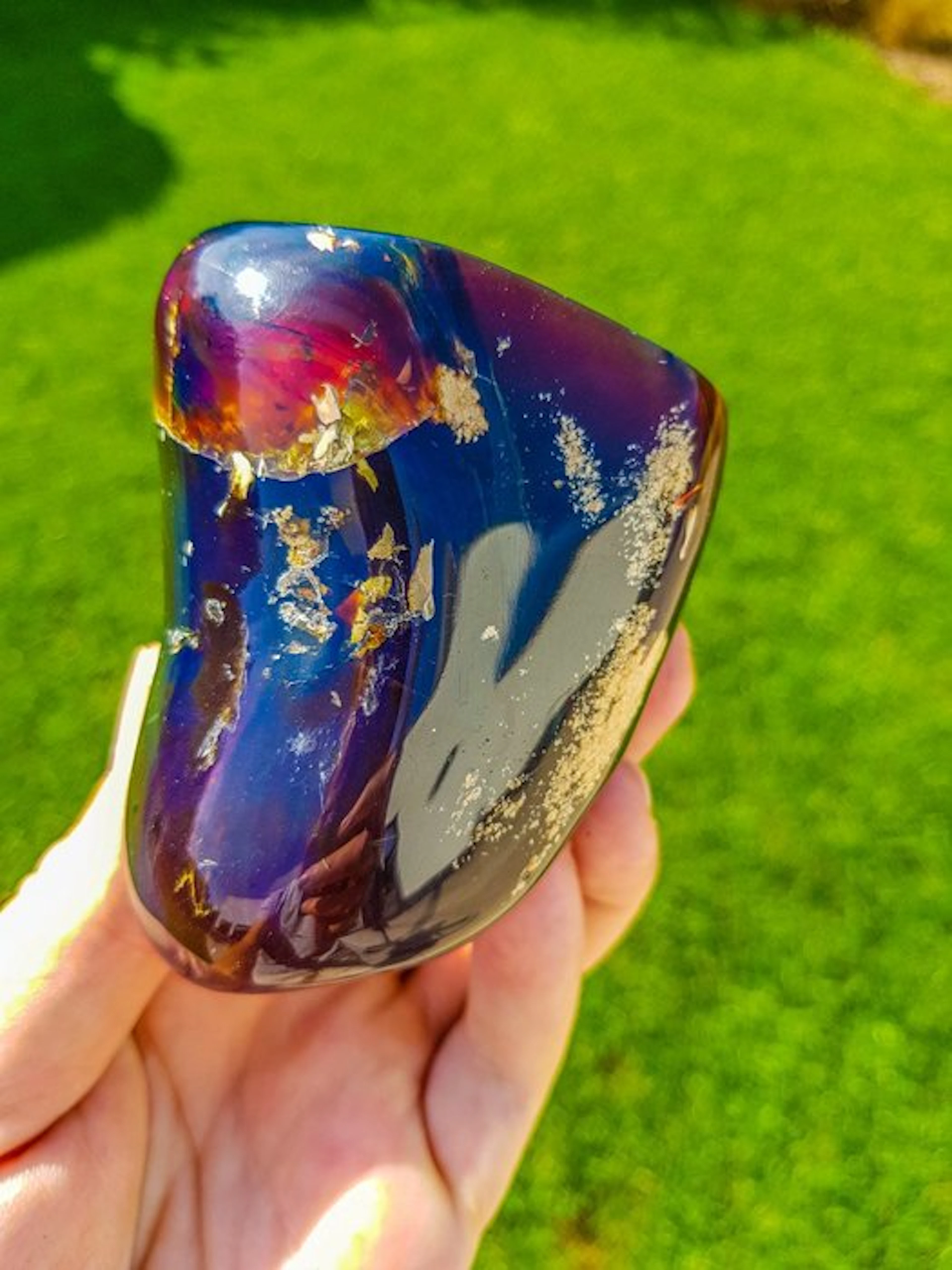 Amber - Amber - HQ Freeform Blauwe Barnsteen - 8.5 cm - 7 cm (No reserve price)