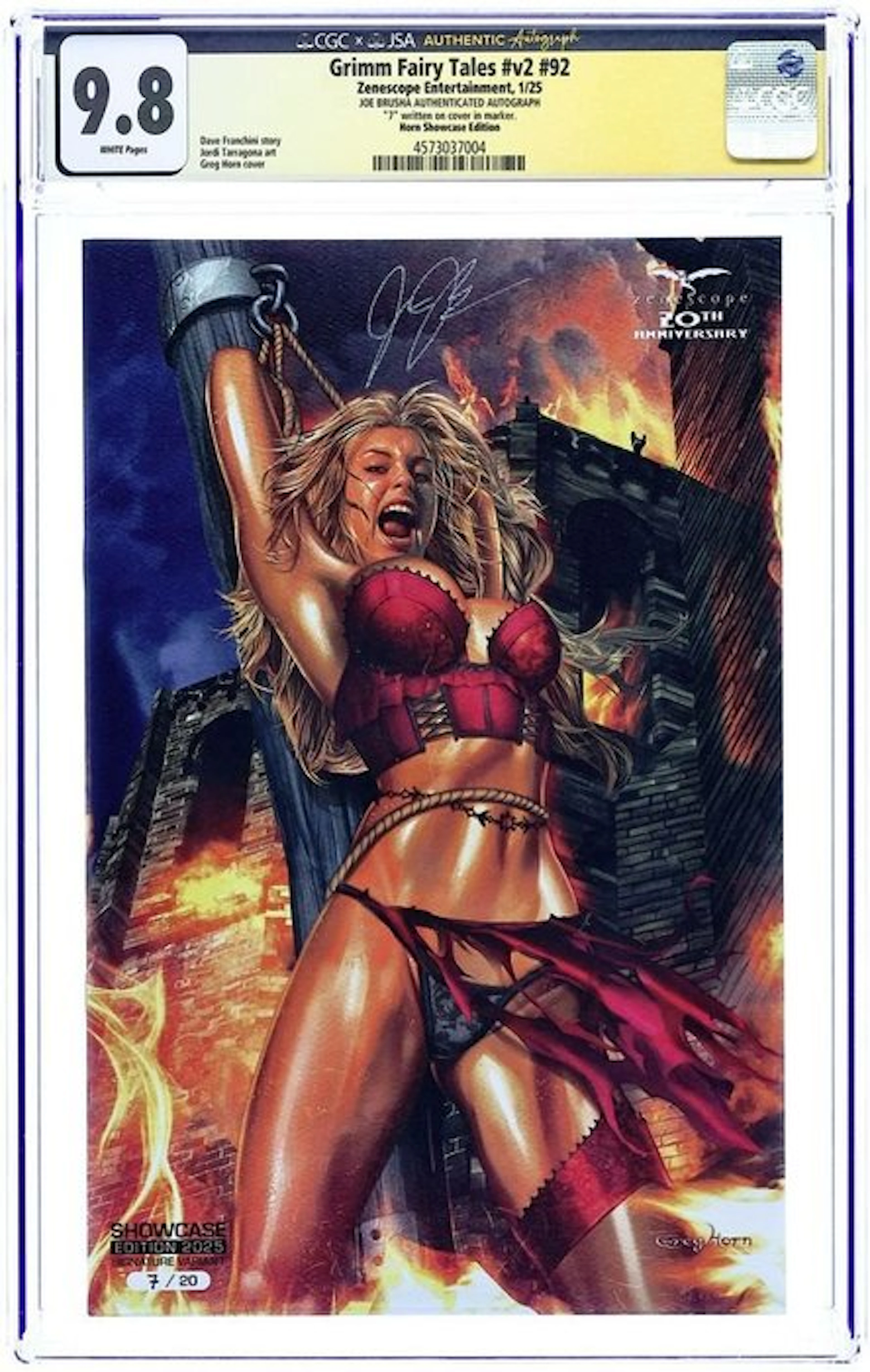 Grimm Fairy Tales #92 - CGC 9.8 Signed by Joe Brusha...