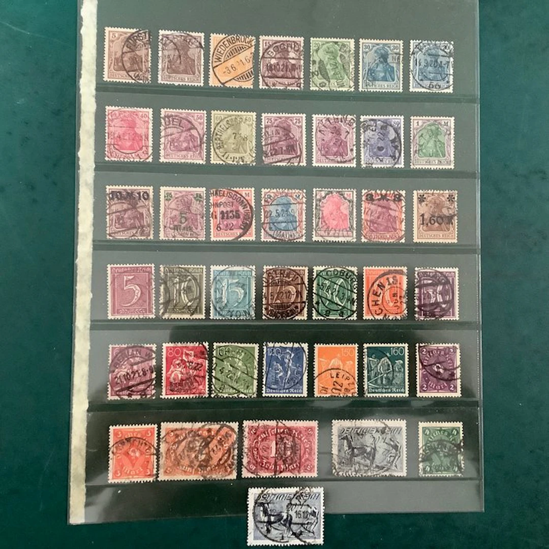 German Empire 1921 - Worker and post horn with nuances