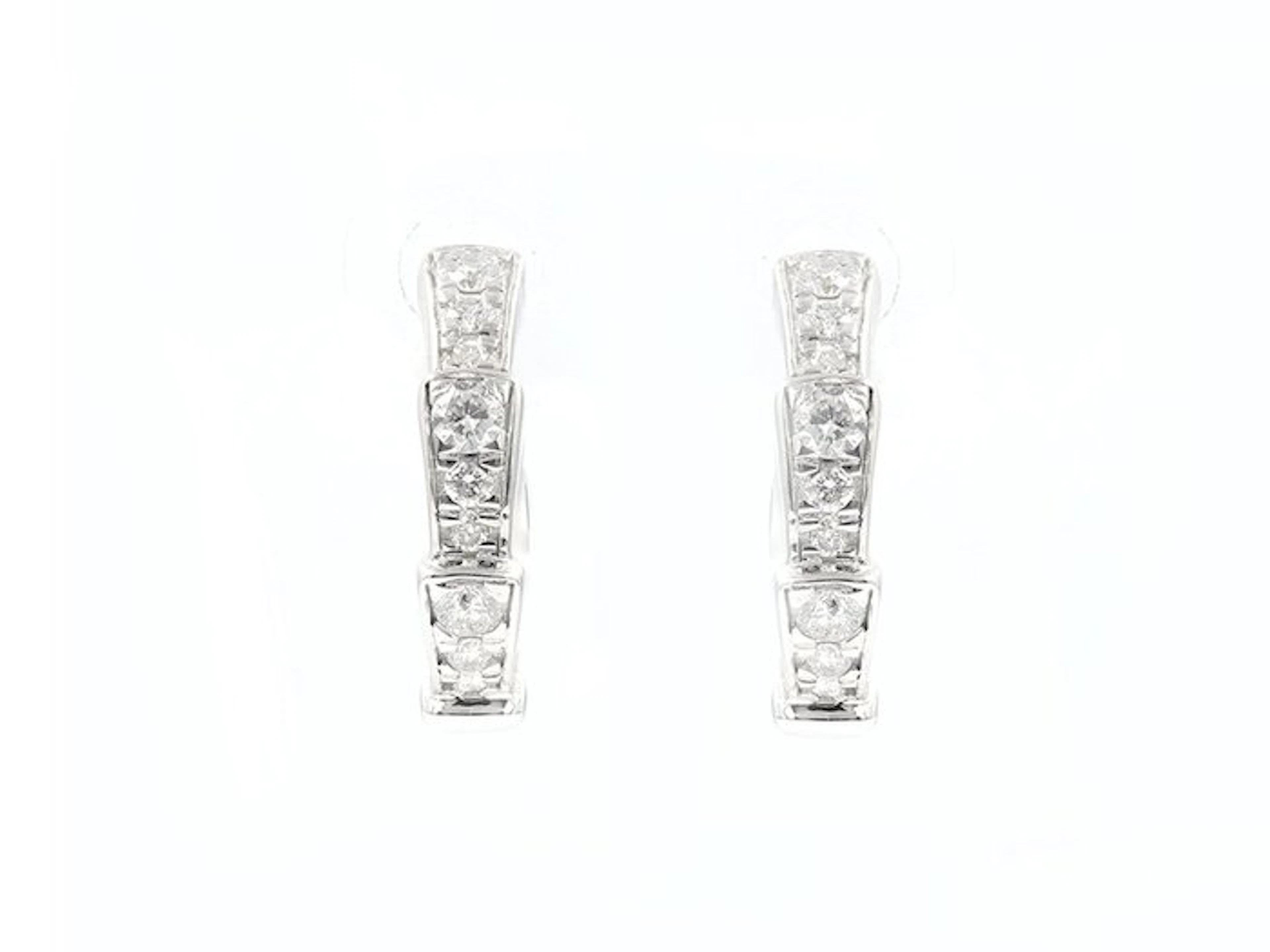 Earrings - 14 kt. White gold - 0.31ct. tw. Diamond (Natural)