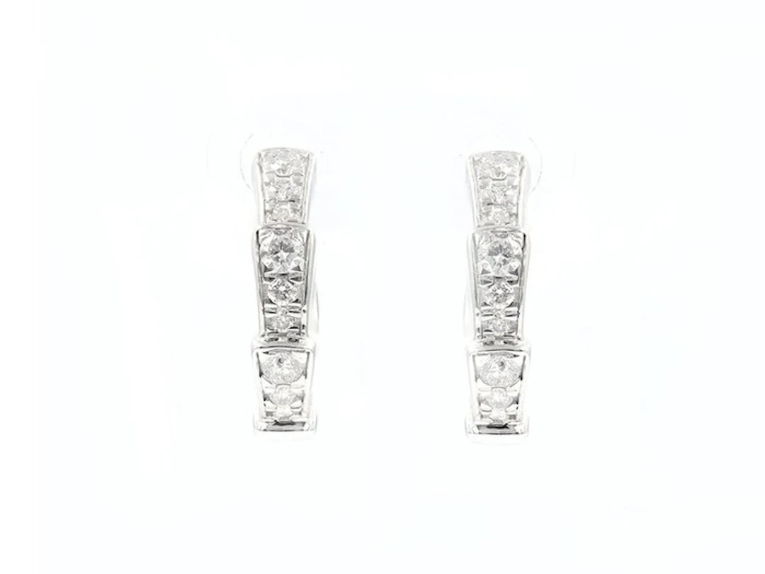 Earrings - 14 kt. White gold - 0.31ct. tw. Diamond (Natural)