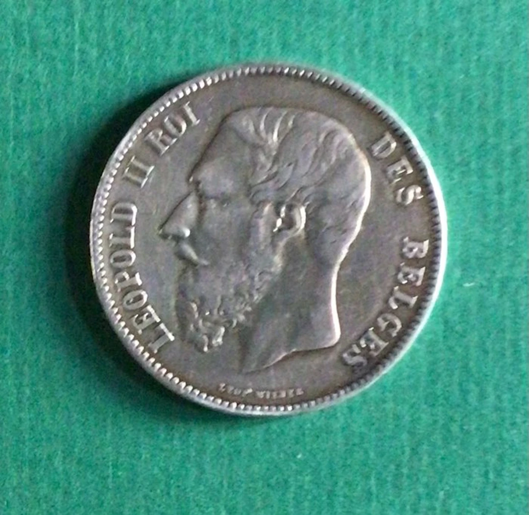 Belgium. Leopold II. 5 Francs 1873 (No reserve price)