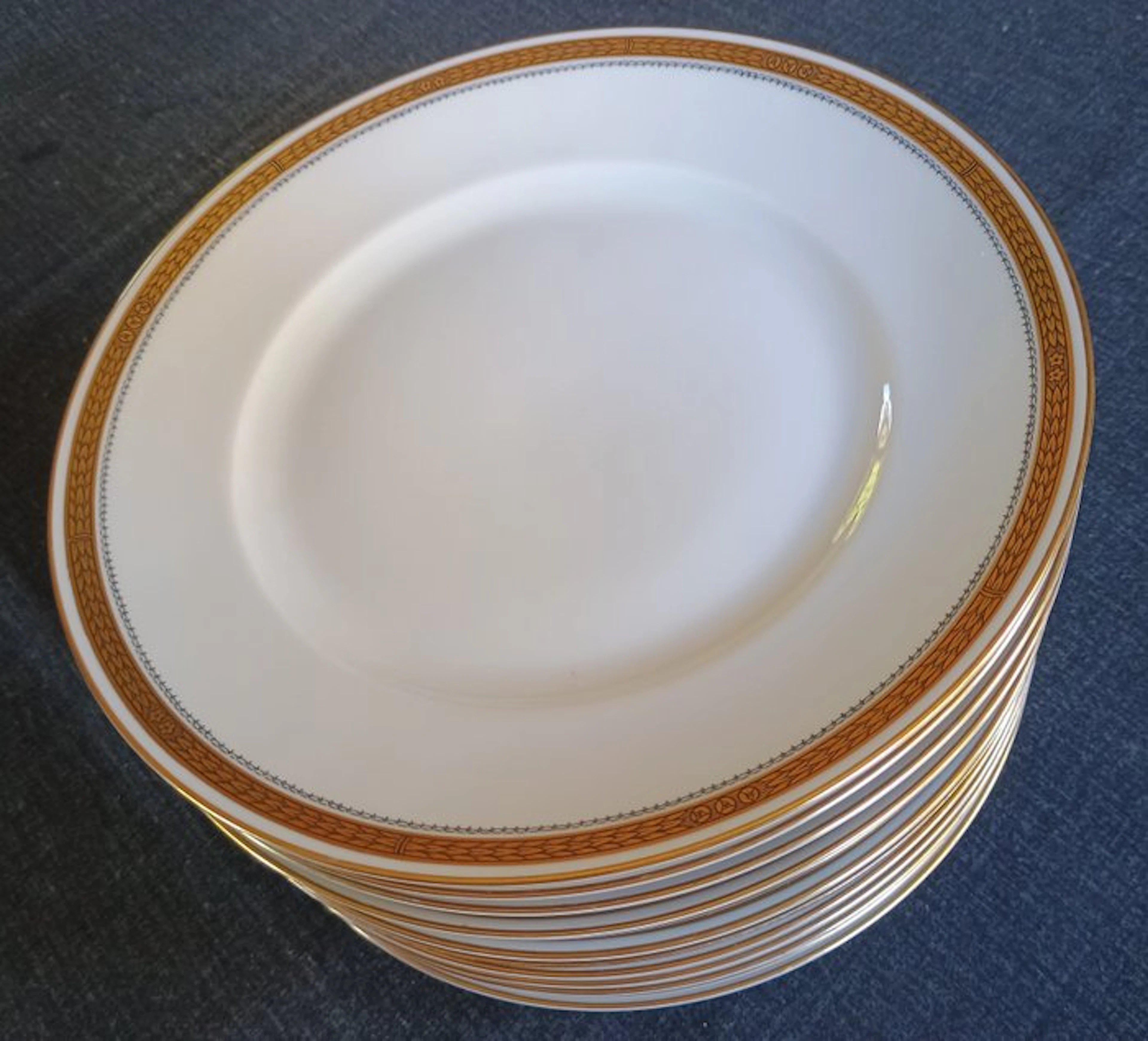 Richard Ginori, Laveno - Dinner service (12) - Greca Dorata - 24kt gold