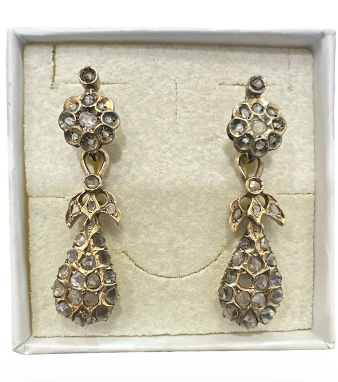 Earrings - 12 kt. Rose gold Diamond (Natural)