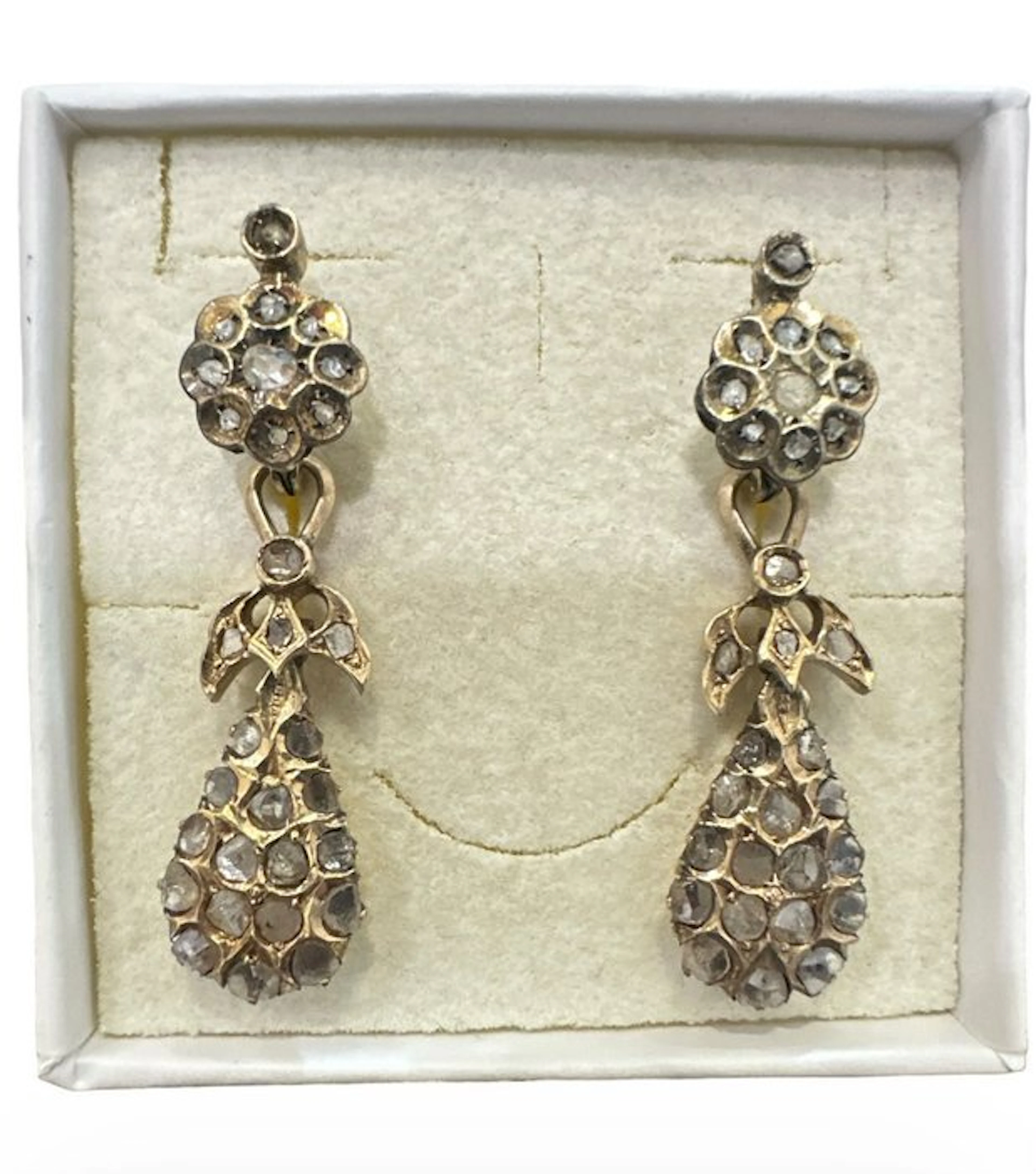 Earrings - 12 kt. Rose gold Diamond (Natural)