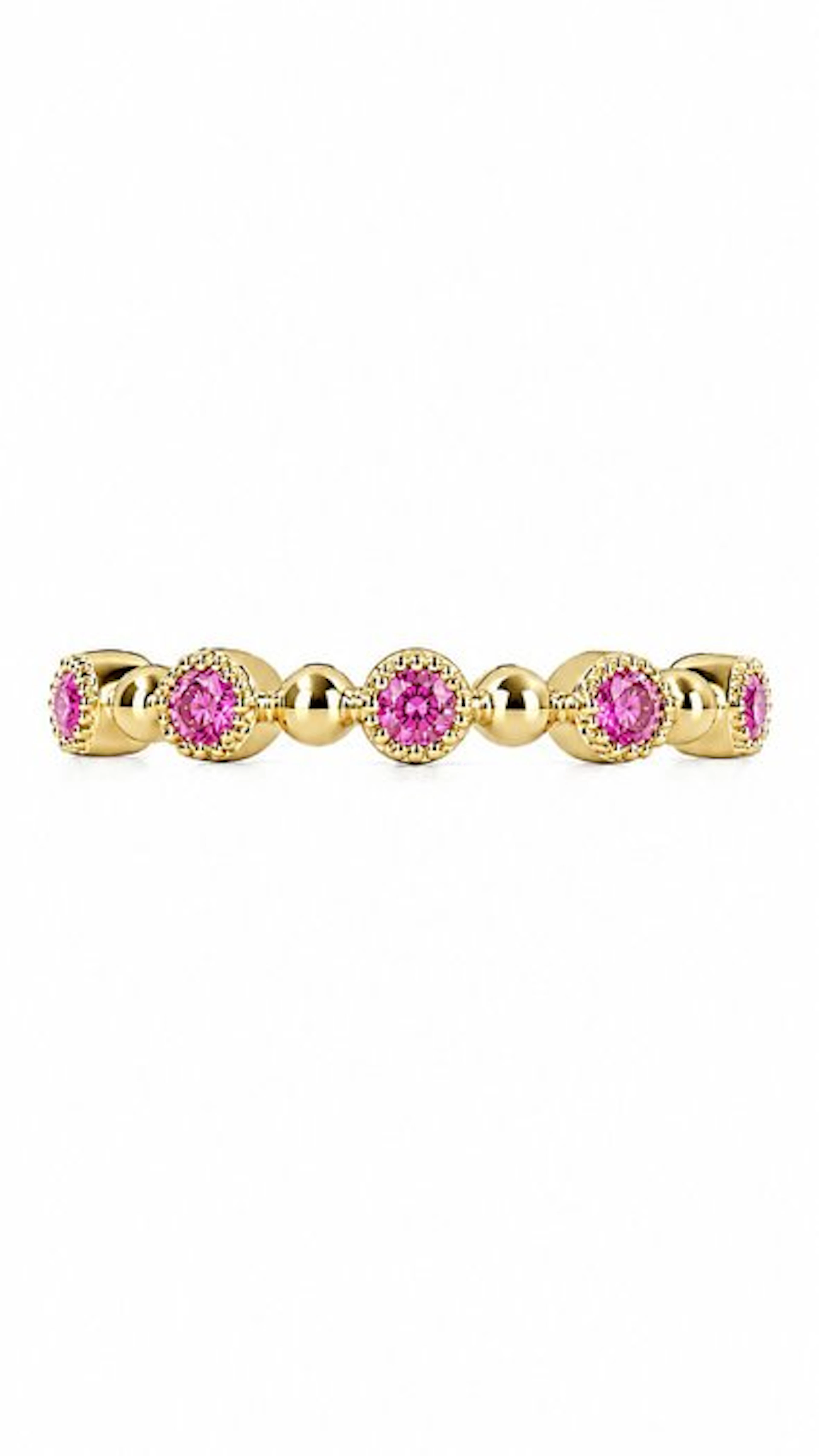 Ring - 18 kt. Yellow gold - 0.13ct. tw. Sapphire