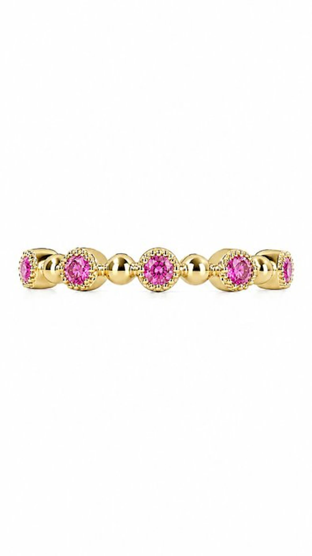 Ring - 18 kt. Yellow gold - 0.13ct. tw. Sapphire