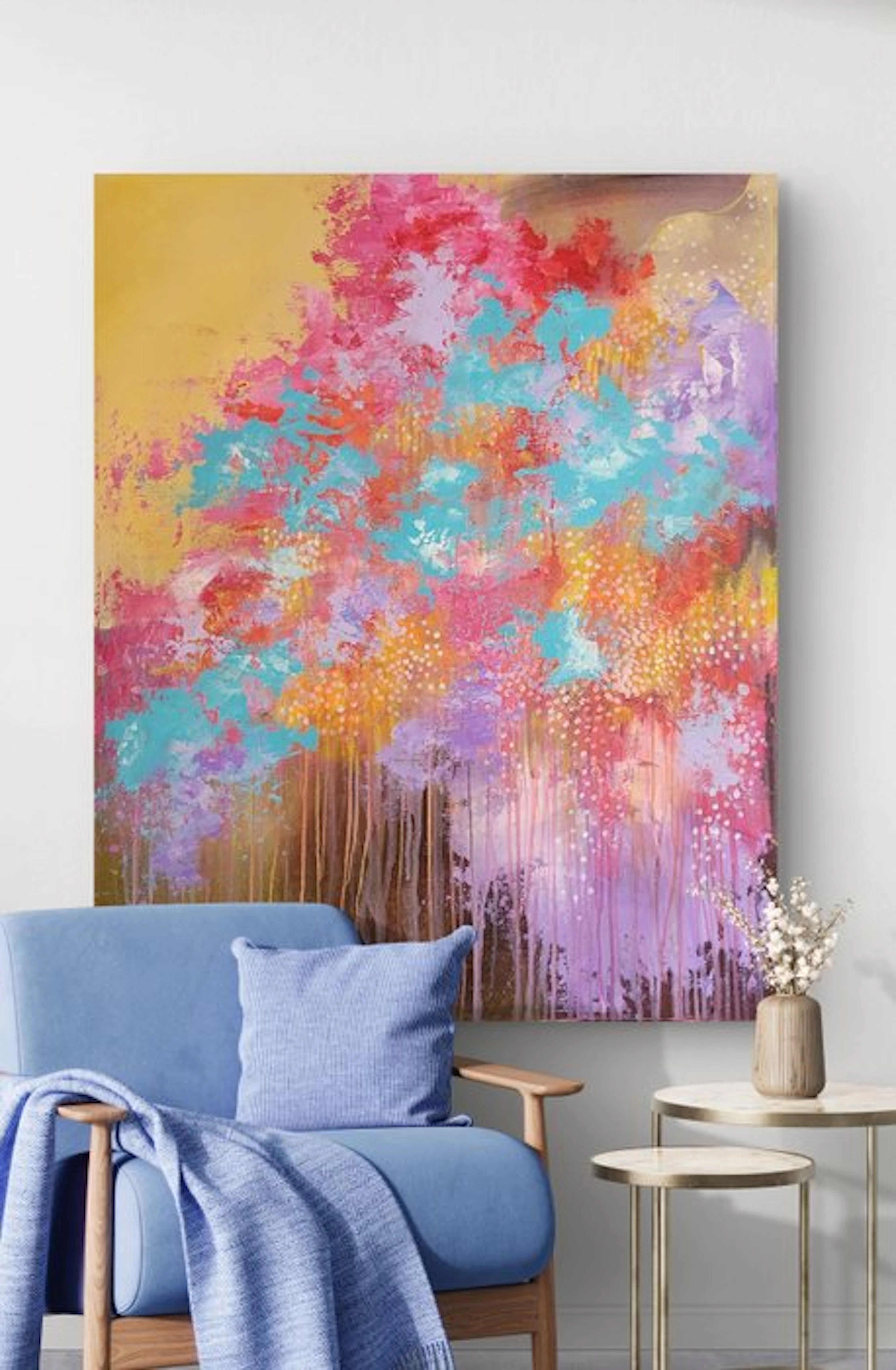 Laura Capellini Art - SUNSET CHILD (XL) Acrilico su tela - Firmato a mano
