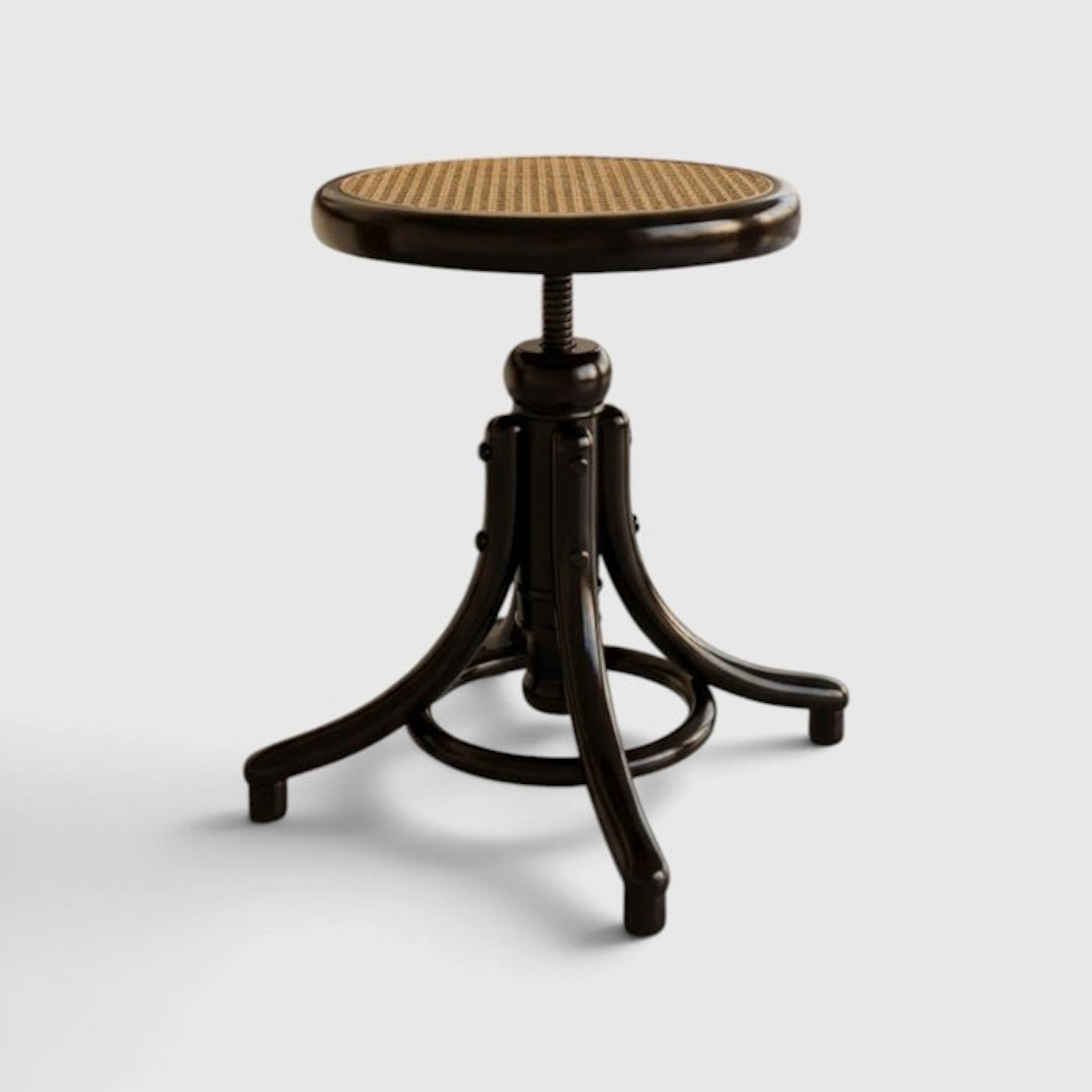Stool - Metal, Wood - swivel piano stool