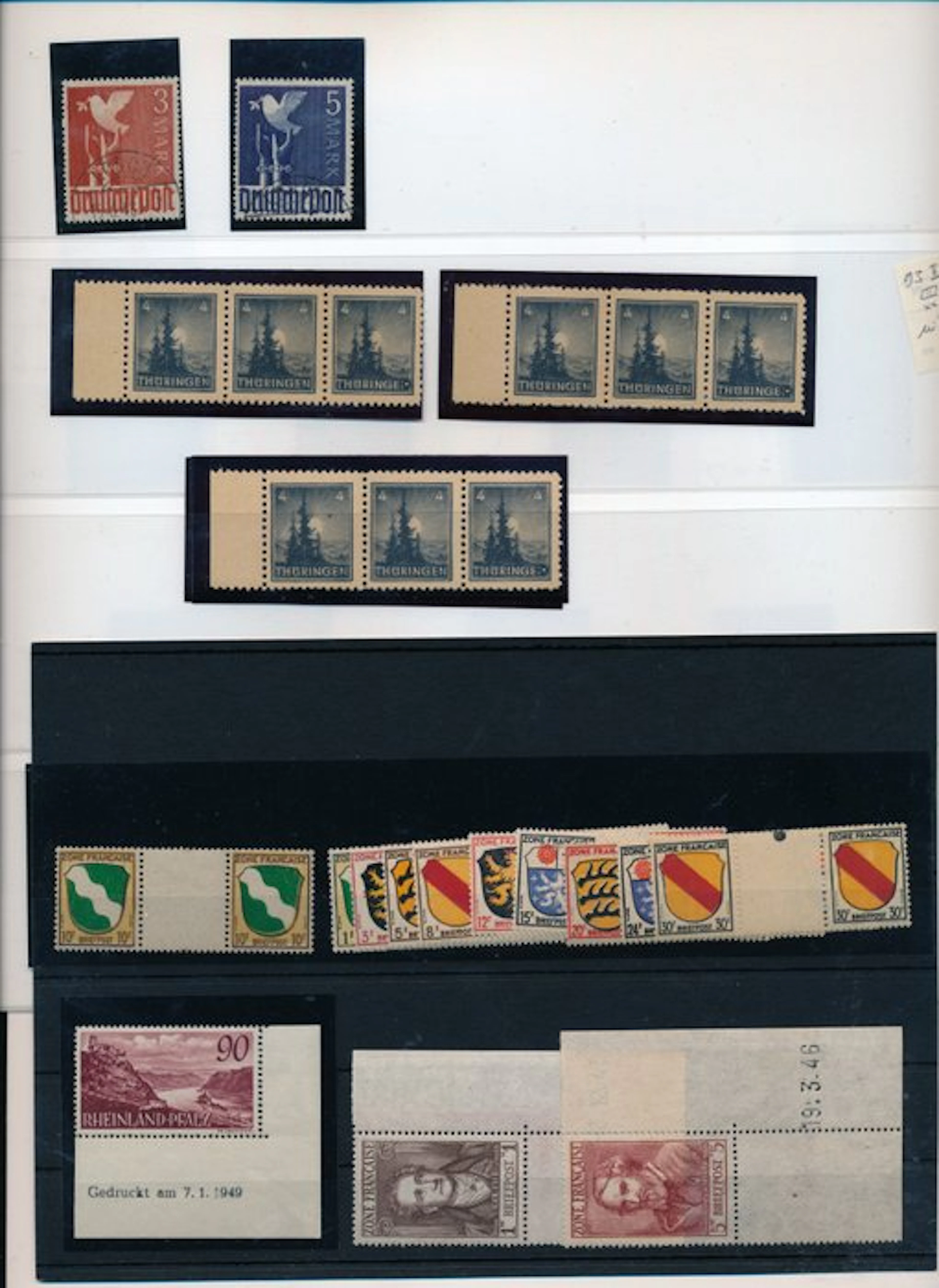 French Zone - 1945/1948 - Special collection: printing date