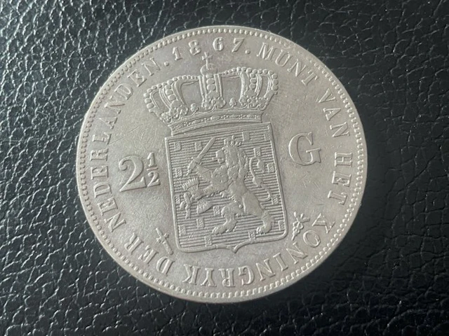 Netherlands. Willem III. 2 1/2 Gulden 1867 (No reserve price)