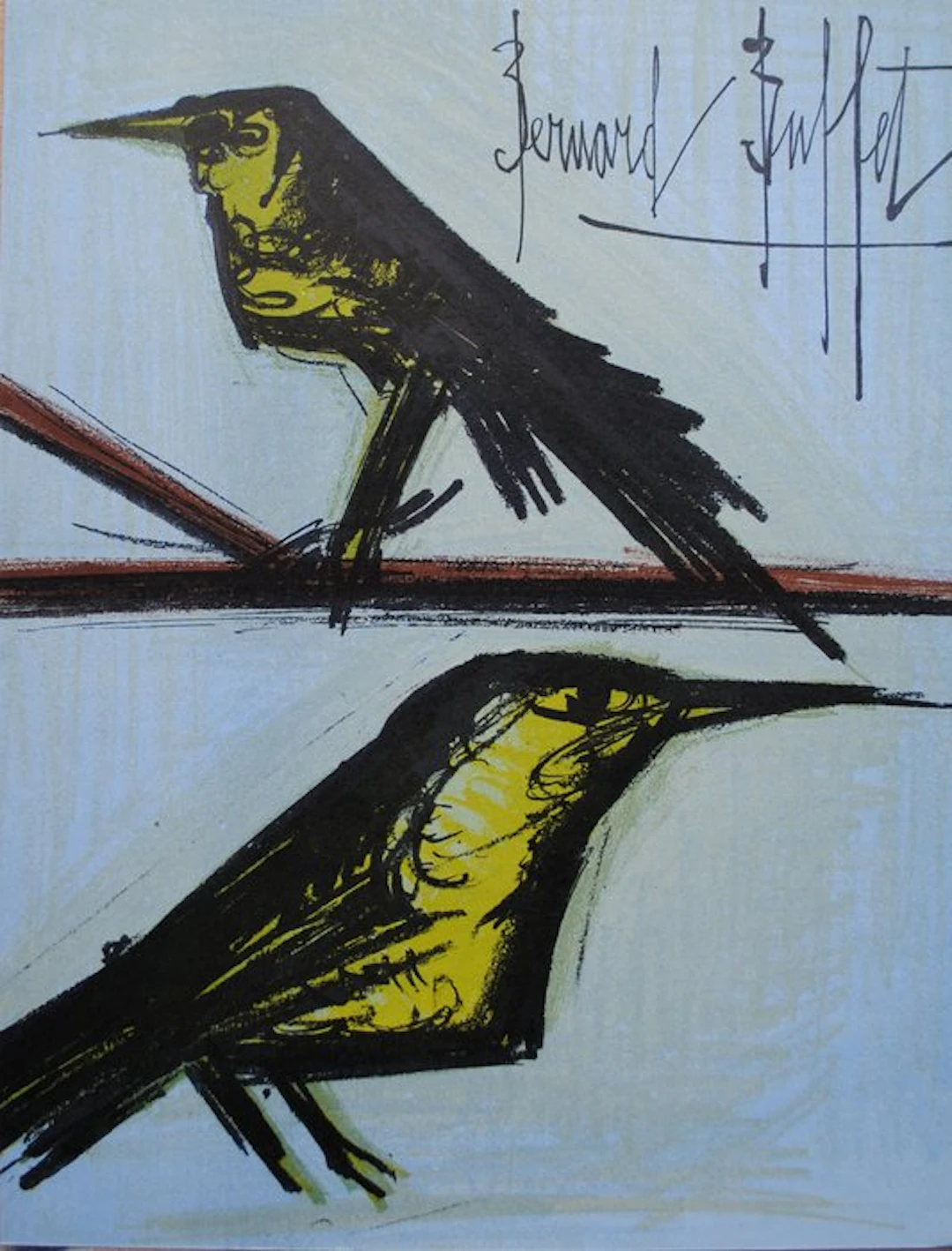 Bernard Buffet (1928-1999) - Couple d'oiseaux