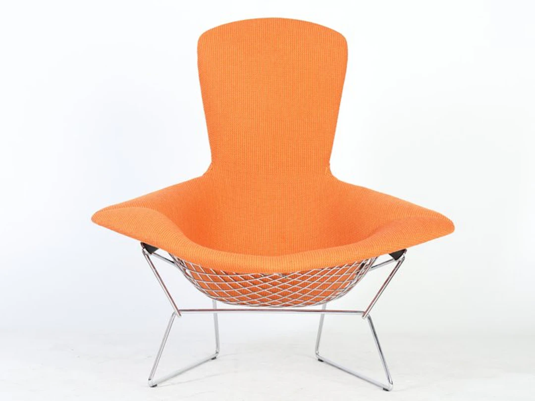 Knoll - Harry Bertoia - Armchair - Bertoia Bird Chair - Chrome, Textile