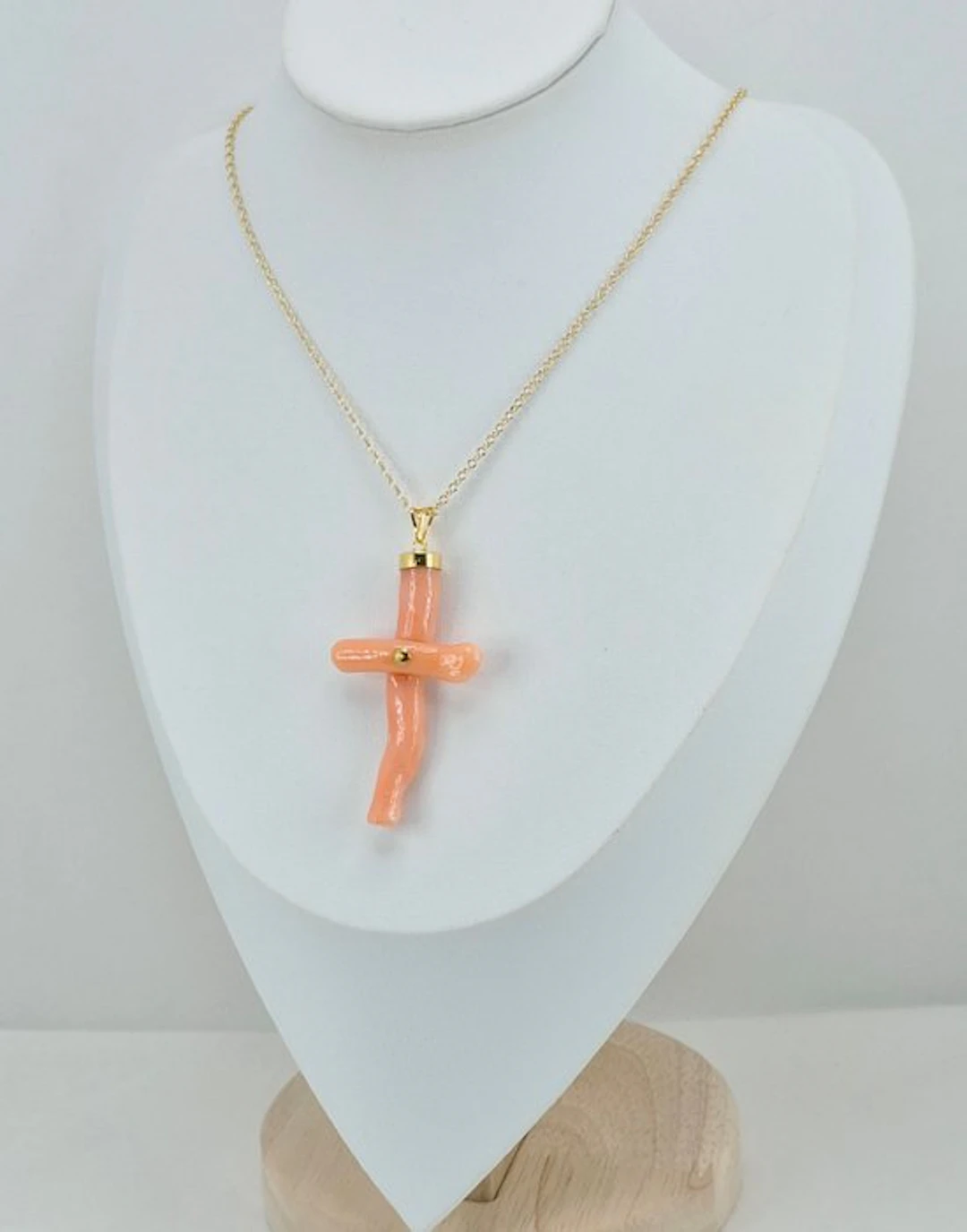 Coral - Silver, Gold-plated - Necklace with pendant - CORALLO BOKÈ