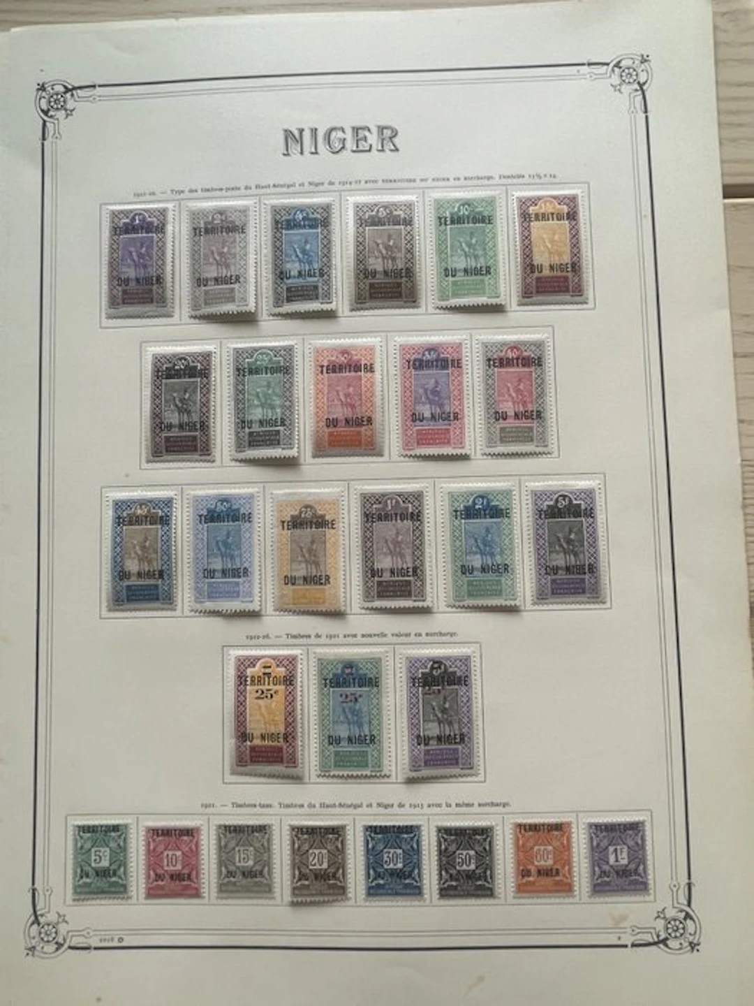 Niger - superbe collection de timbres