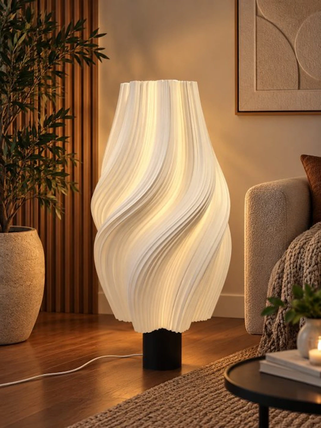 Lumovim - Table lamp - Twist Mega - Biopolymer