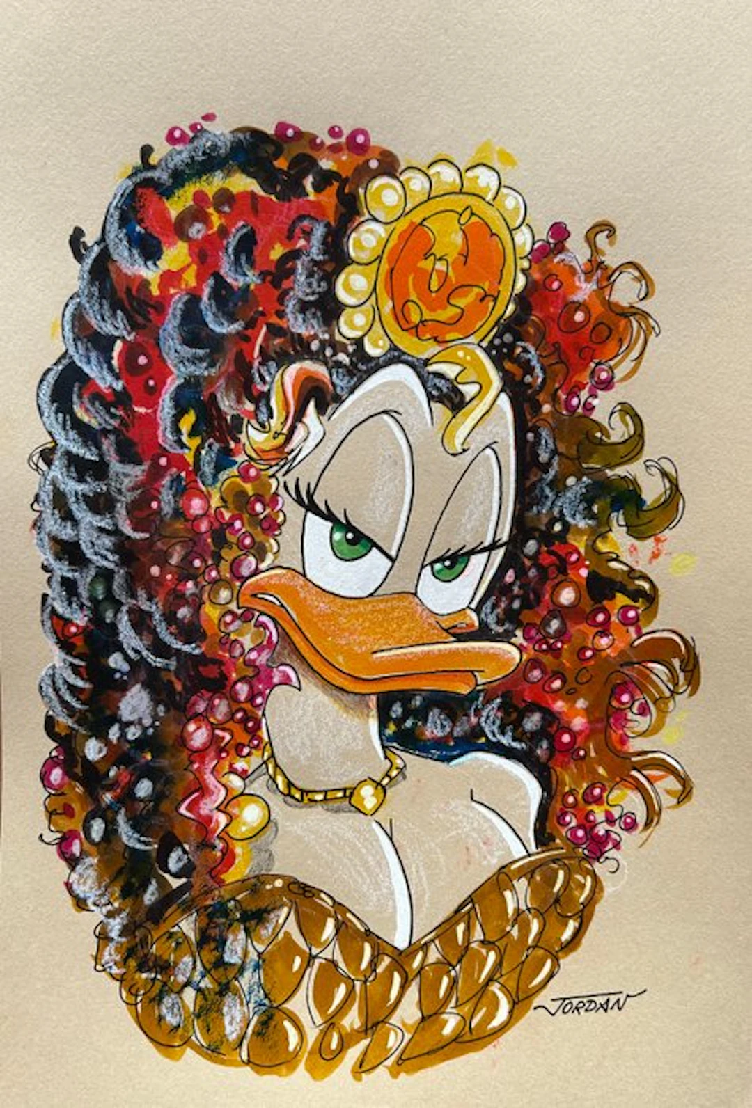 Julian Jordan - 1 Original Color Sketch - Uncle Scrooge - "Always Diva"