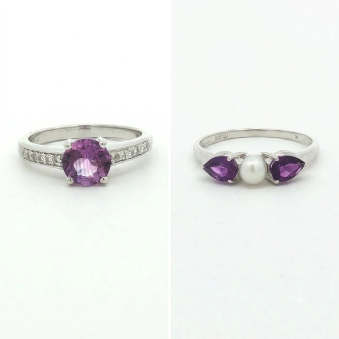 No reserve price - 2 piece jewellery set Silver - 2.72ct
