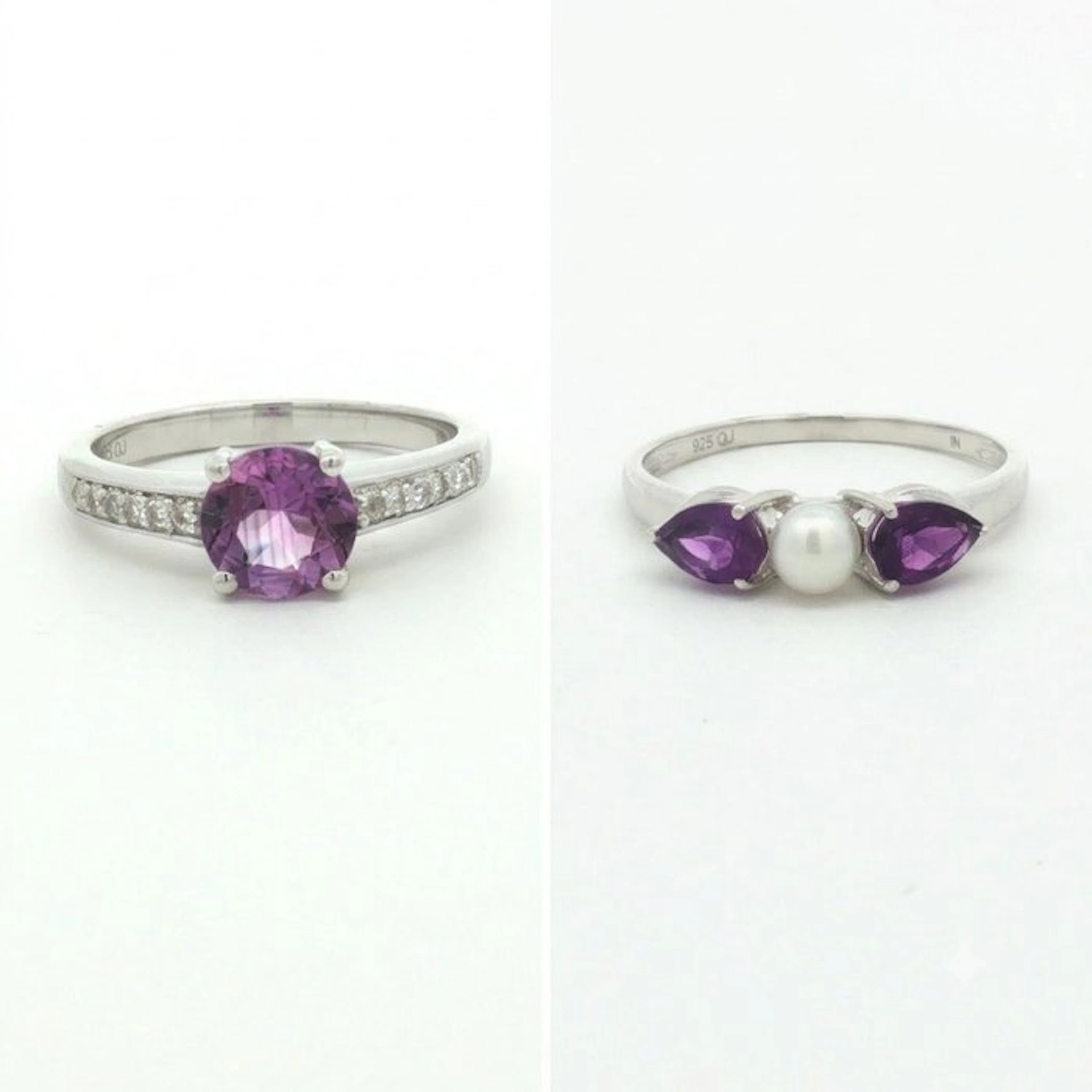 No reserve price - 2 piece jewellery set Silver - 2.72ct