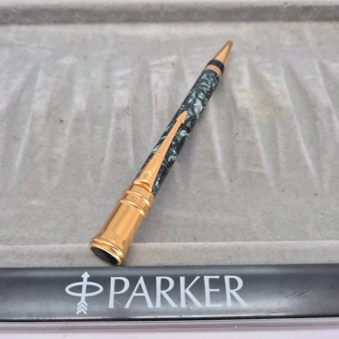 Parker - Duofold Centennial - Green marbled - 1995 - No...
