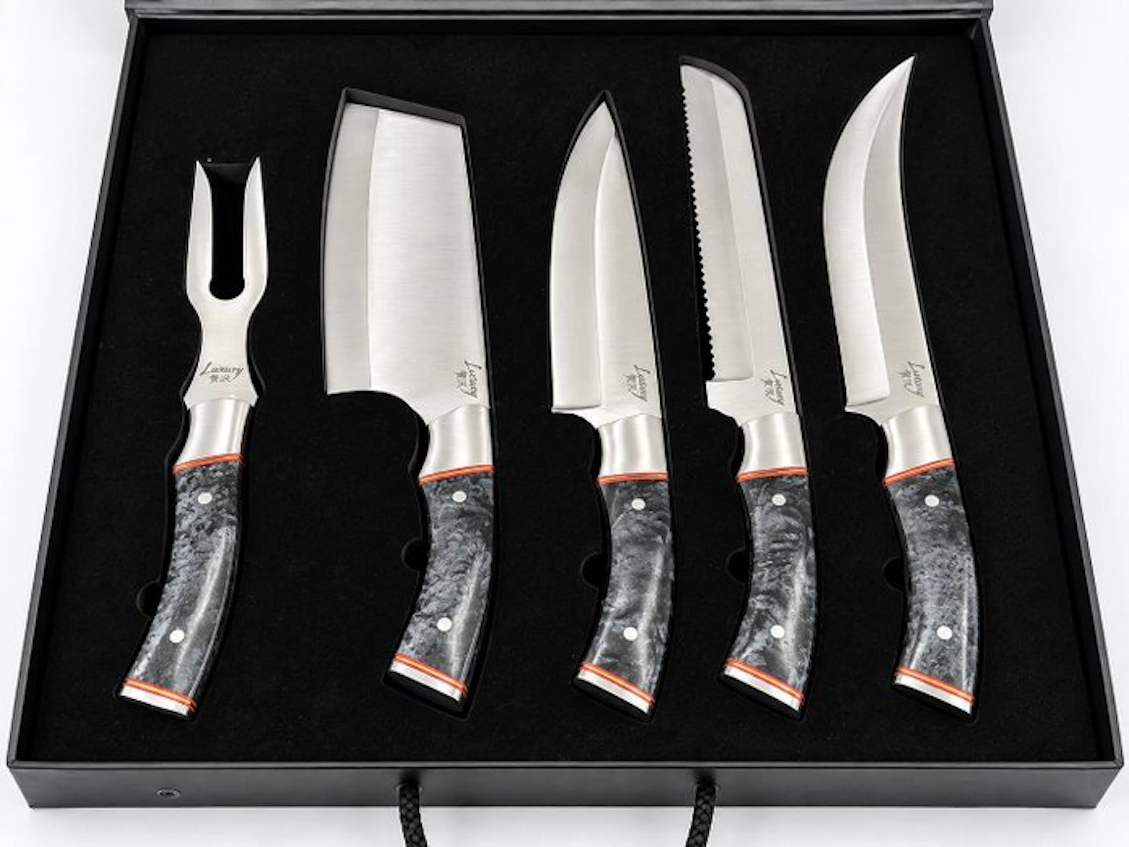 Luxury 贅沢 - Kitchen knife - Handmade Luxury 贅沢 Knives 5...