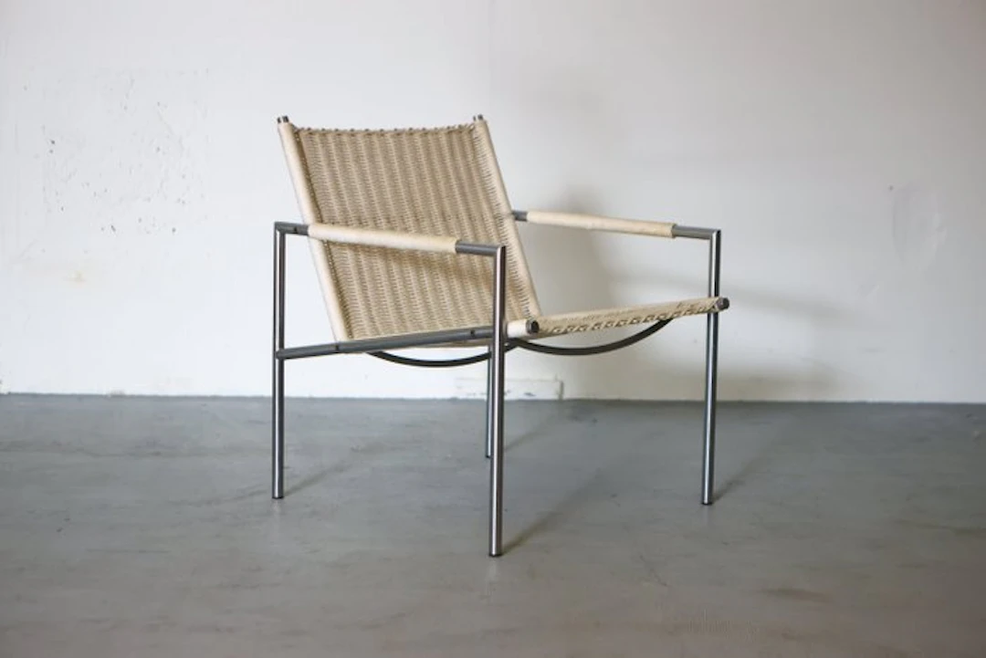 Spectrum - Martin Visser - Lounge chair - SZ02 - Aluminium, wicker