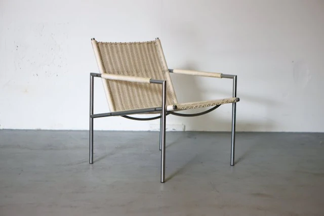 Spectrum - Martin Visser - Armchair - SZ02 - Aluminium, wicker