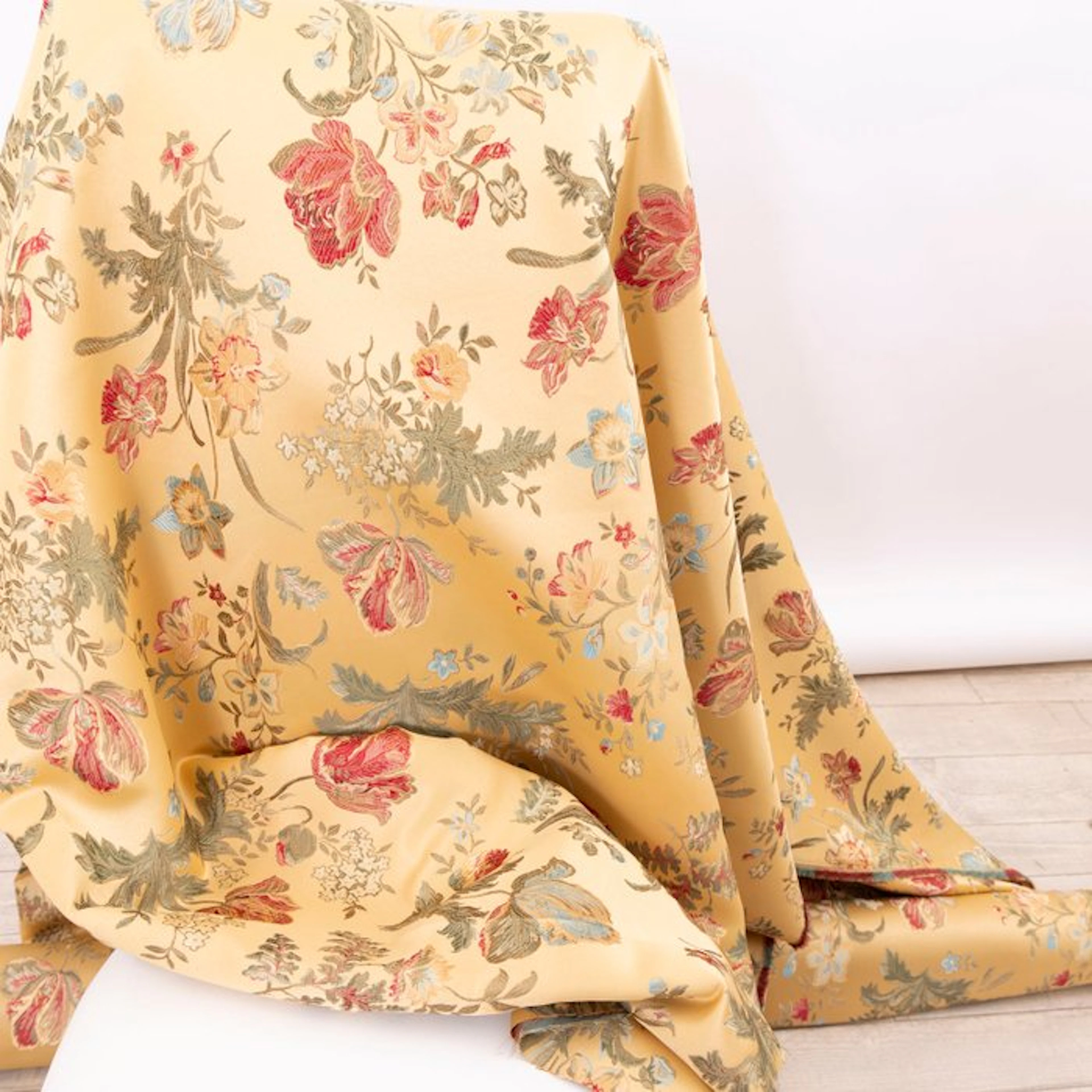 BA004 - Italian Brocaded Fabric (Lampasso) - Champagne...