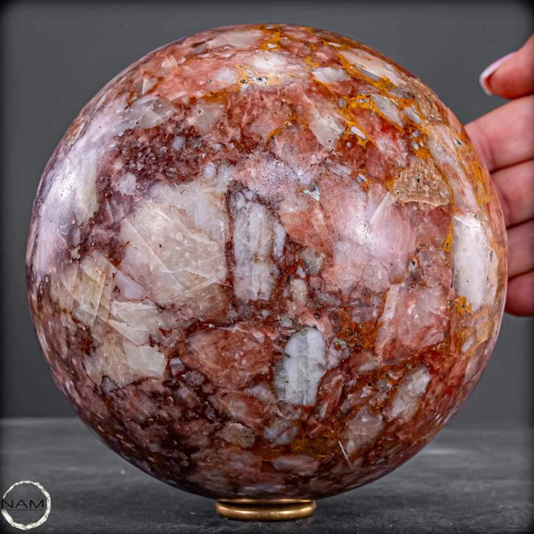 Leopard Jasper Sphere – Hand-polished natural stone...