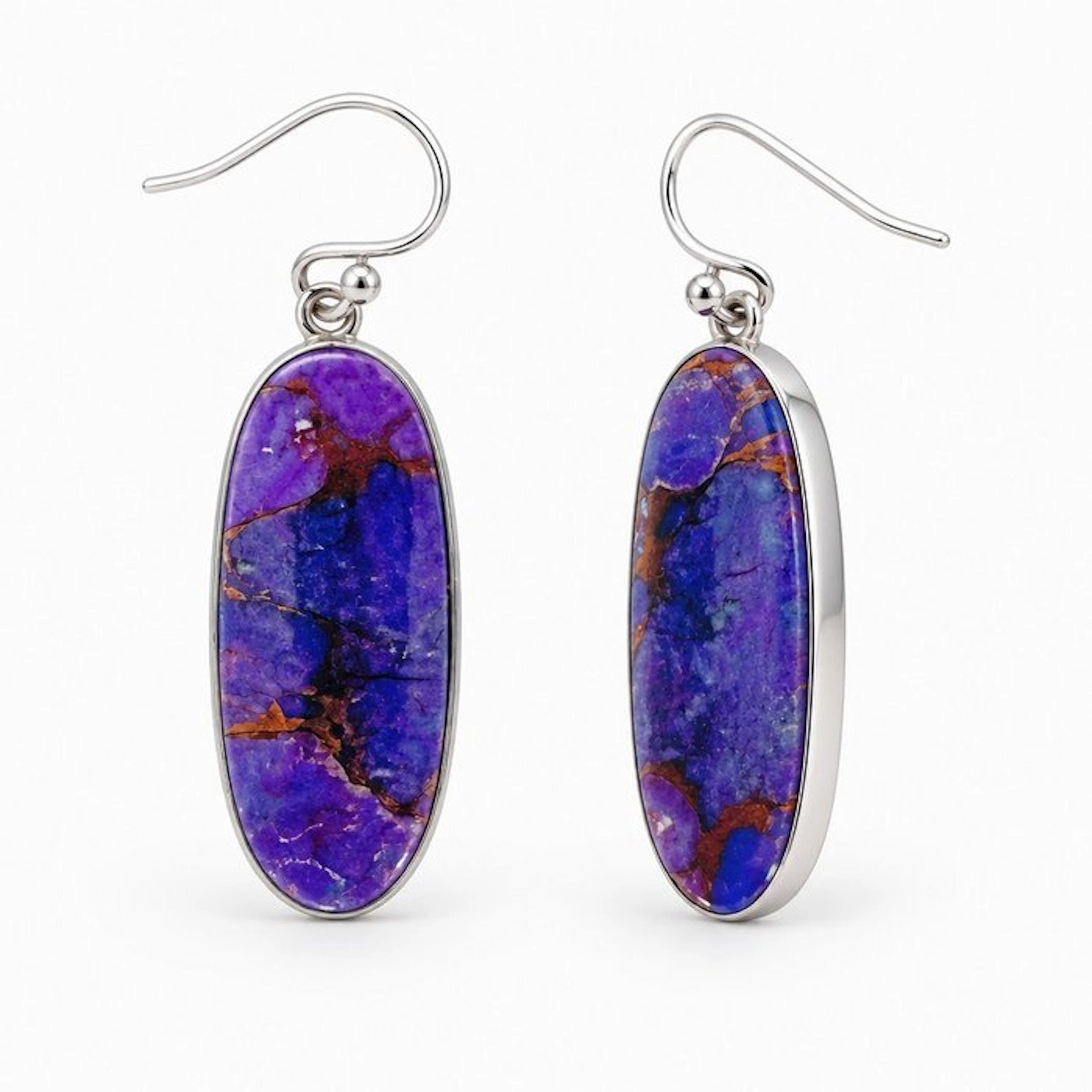 925 silver - Dahlia Turquoise - Copper - Earrings