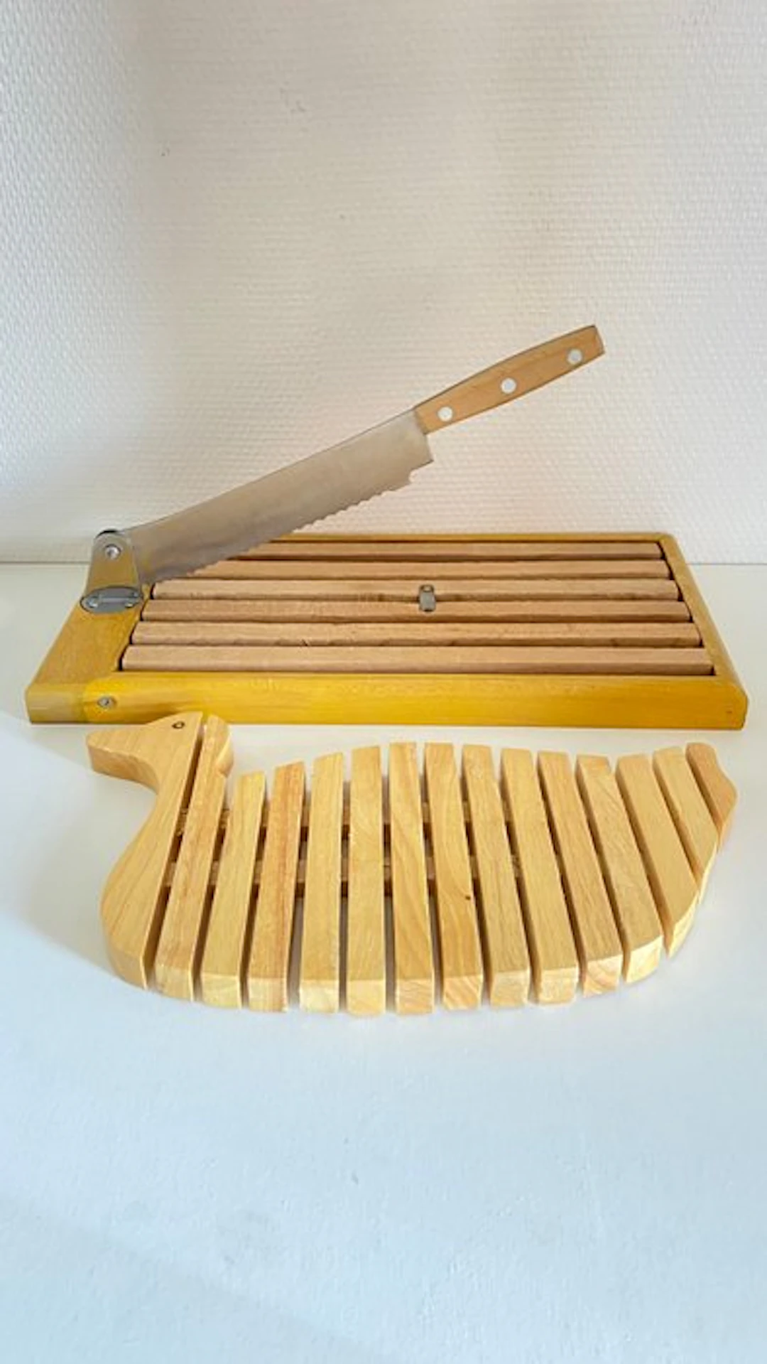 Bread slicer (2) - Steel, Wood