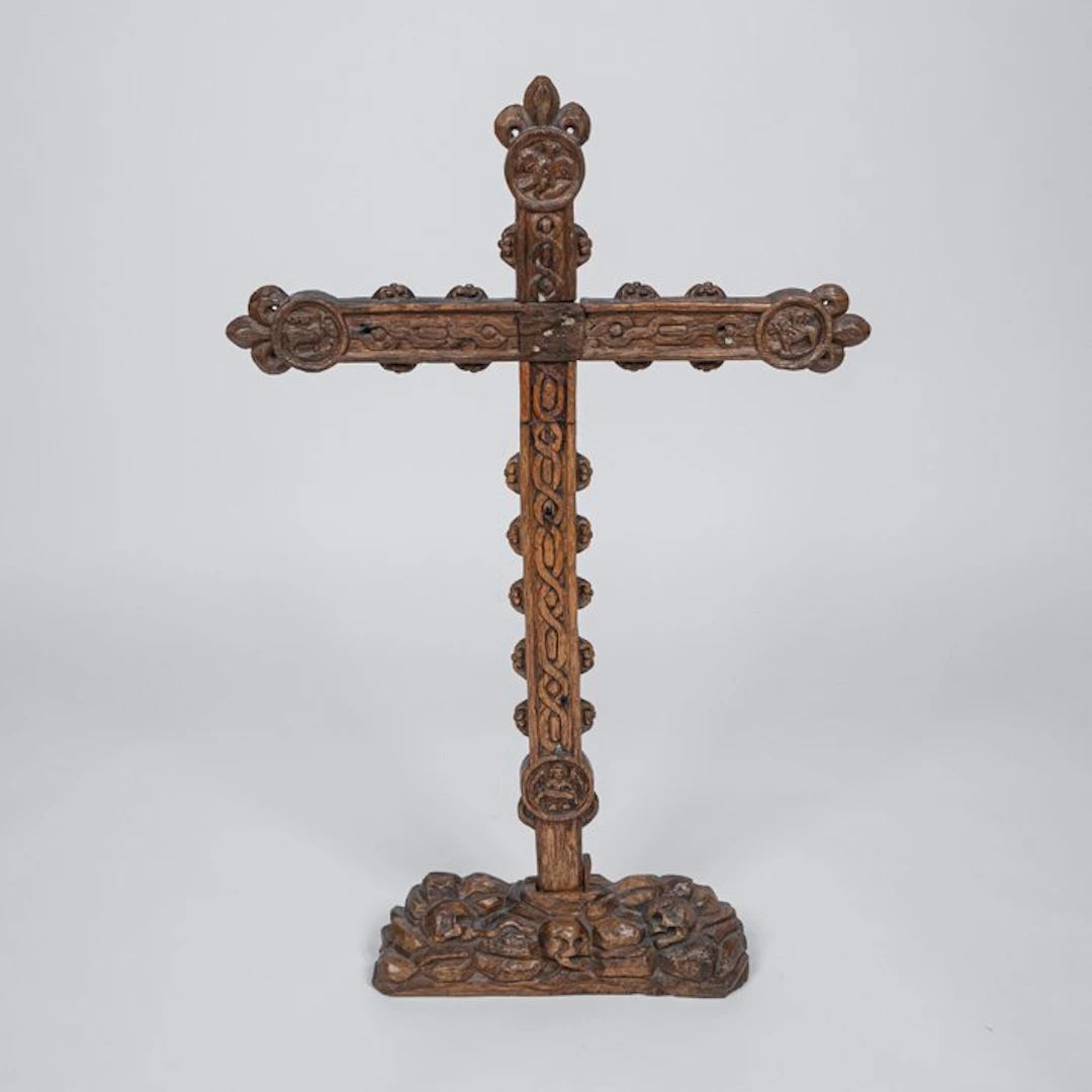 Antique cross, oak wood - Oak - 1650-1700