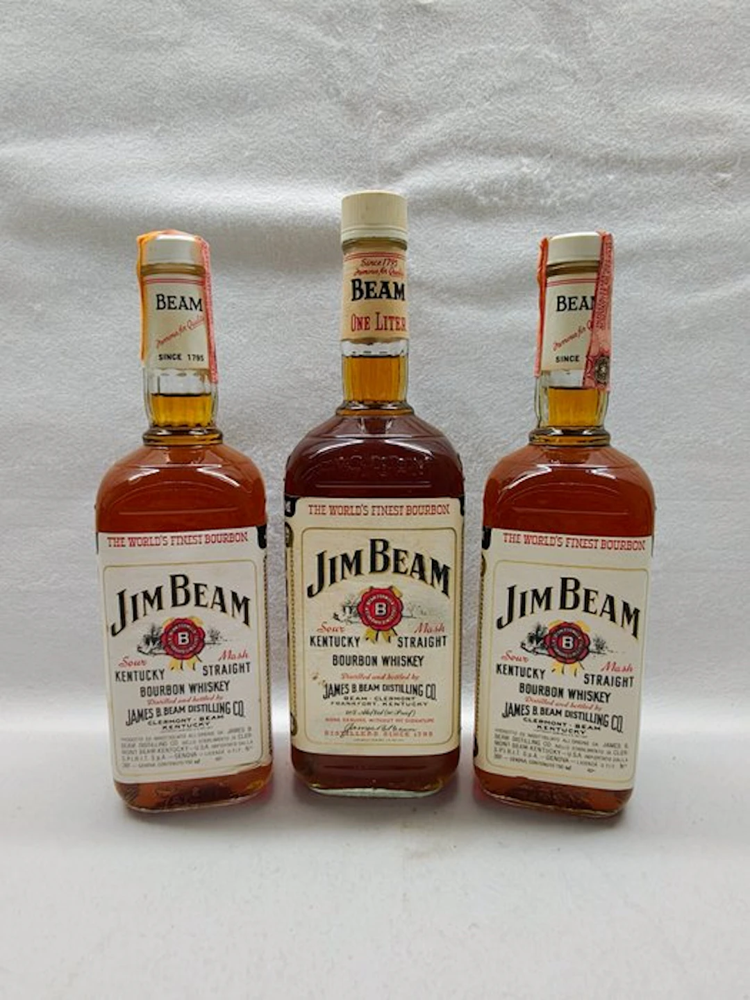 Jim Beam Kentucky Straight Bourbon - b. 1980s, 1990s - 1 Litre, 75cl