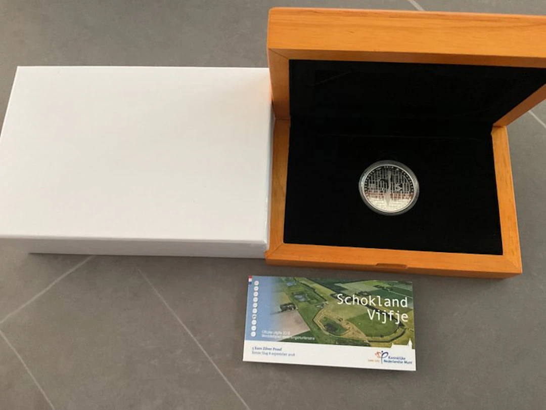 Netherlands. 5 Euro 2018 "Schokland Vijfje - Eerste Slag" Proof