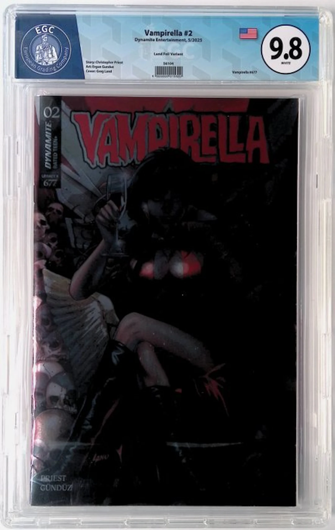 Vampirella #2 - EGC 9.8 - 1 Graded comic - First edition - 2025