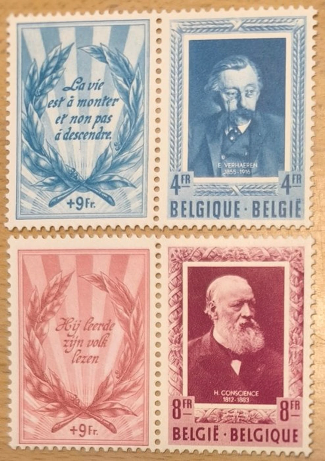 Belgium 1952/1952 - Nos. 898-899 - Letterkundigen Verhaeren/Conscience