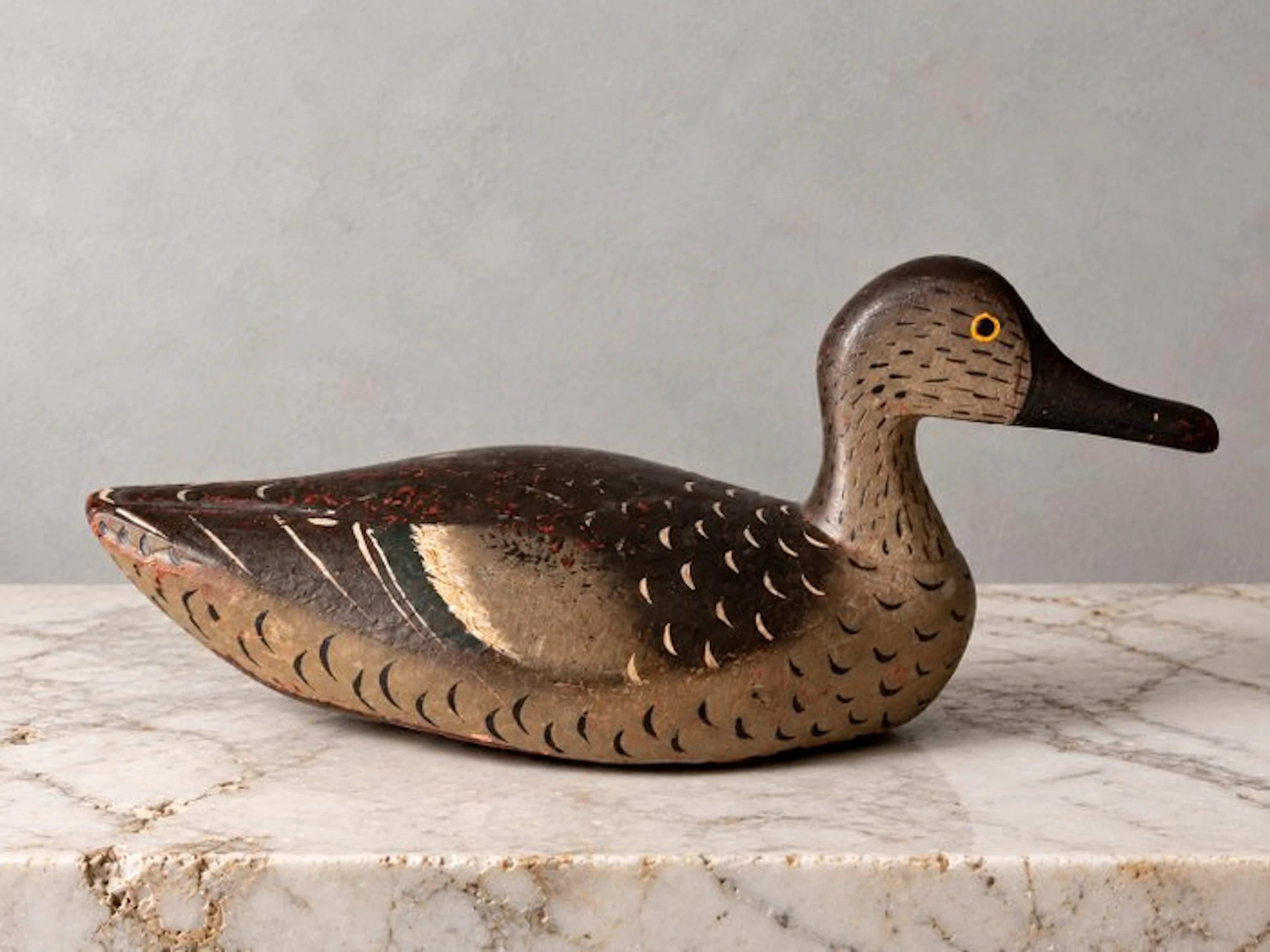 Duck decoy - Antique Hunting Duck Decoy – Hand-Carved...
