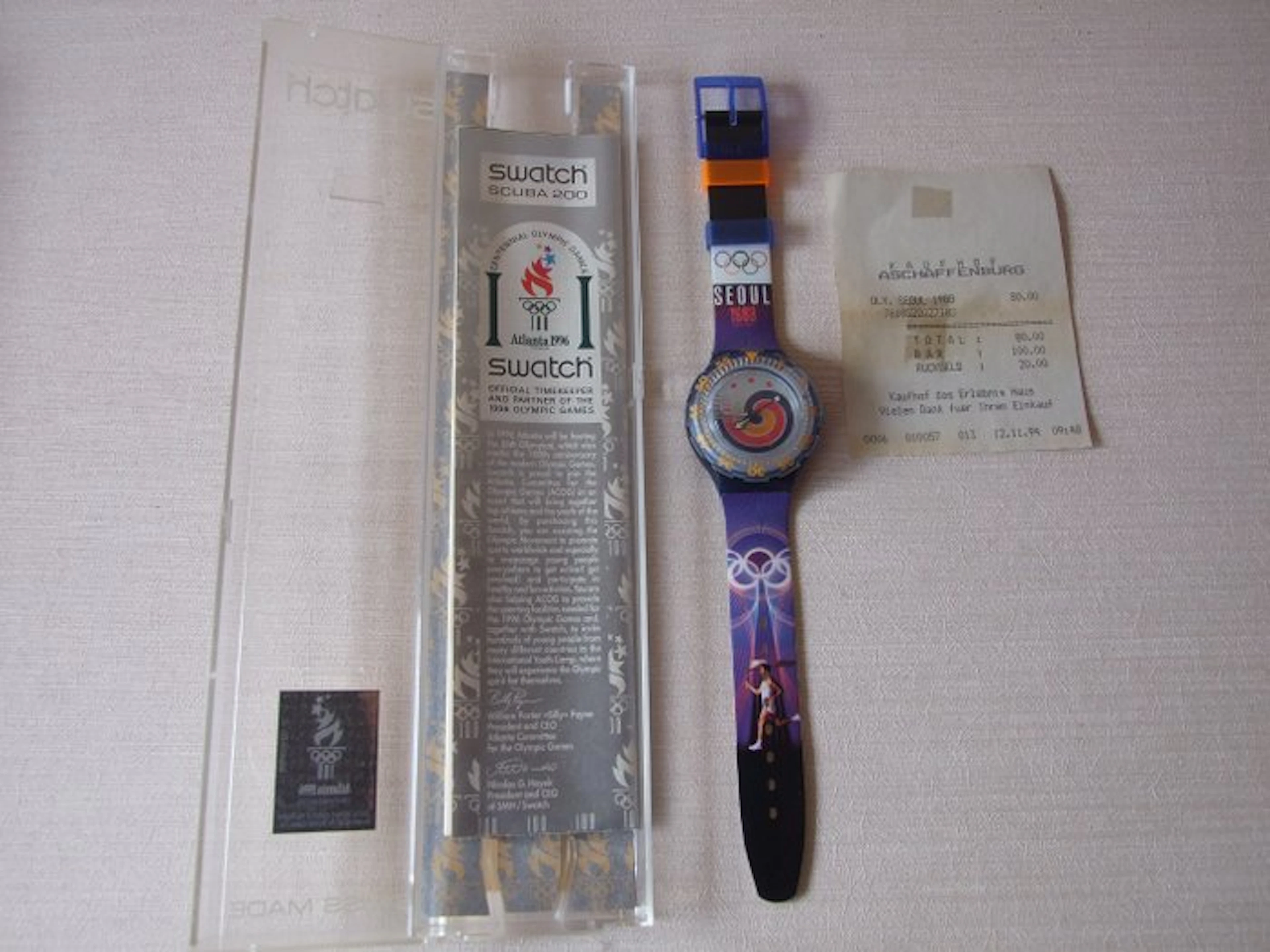 SWATCH Scuba 200 Olympic Special SEOUL 1988 - SDZ 100 - Olympic Games - 1996