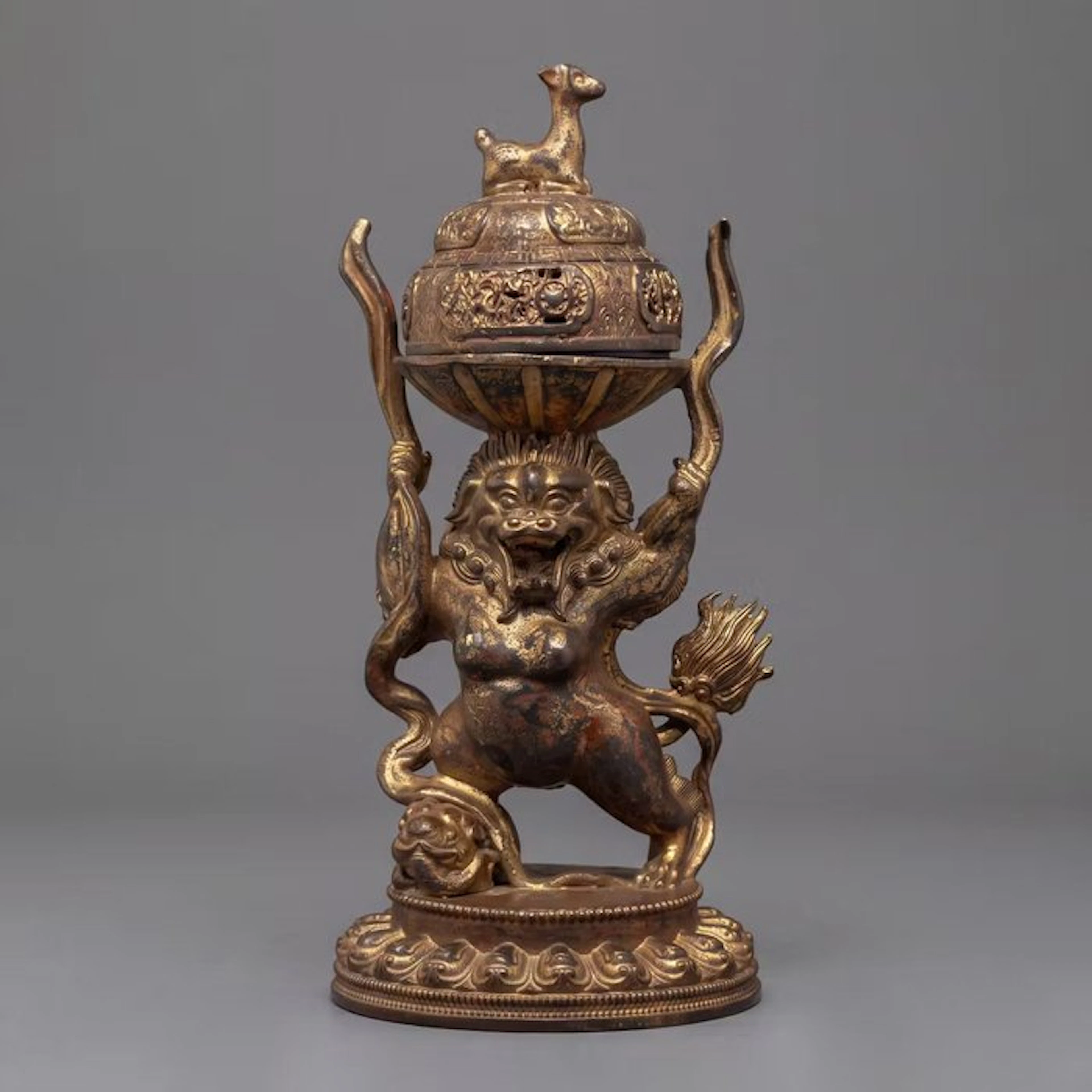 Incense burner - Bronze - Mythical creature