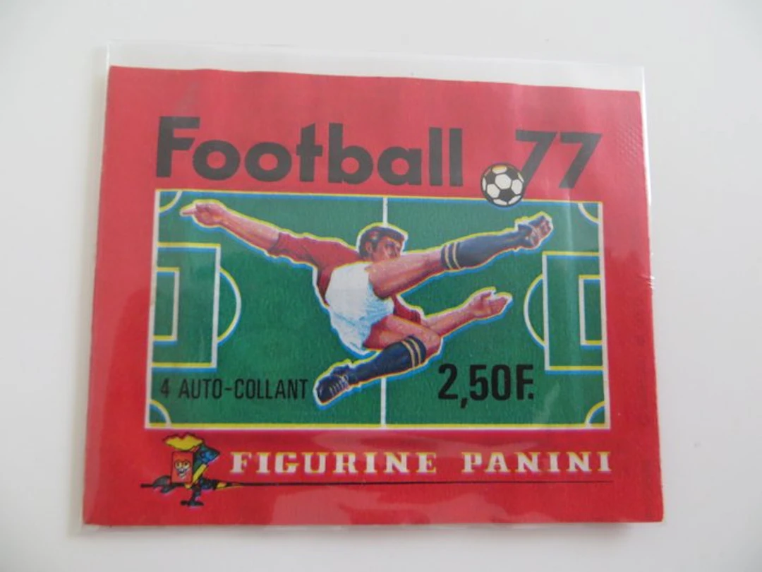 1977 Panini Football 77 Belgium - RARE - 1 Booster pack - Good (GD)
