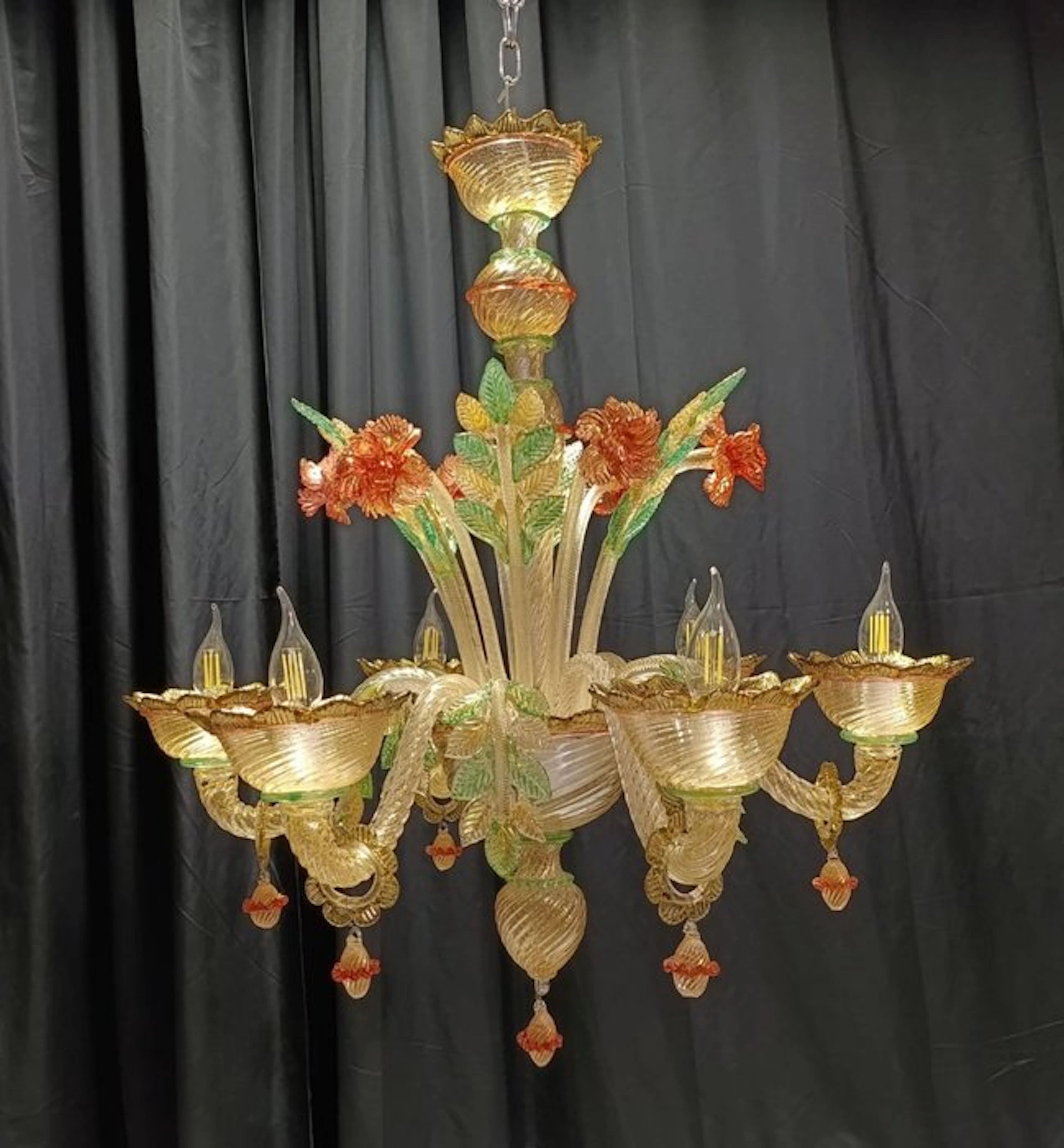 Chandelier - royal forest - Murano glass - 6 lights